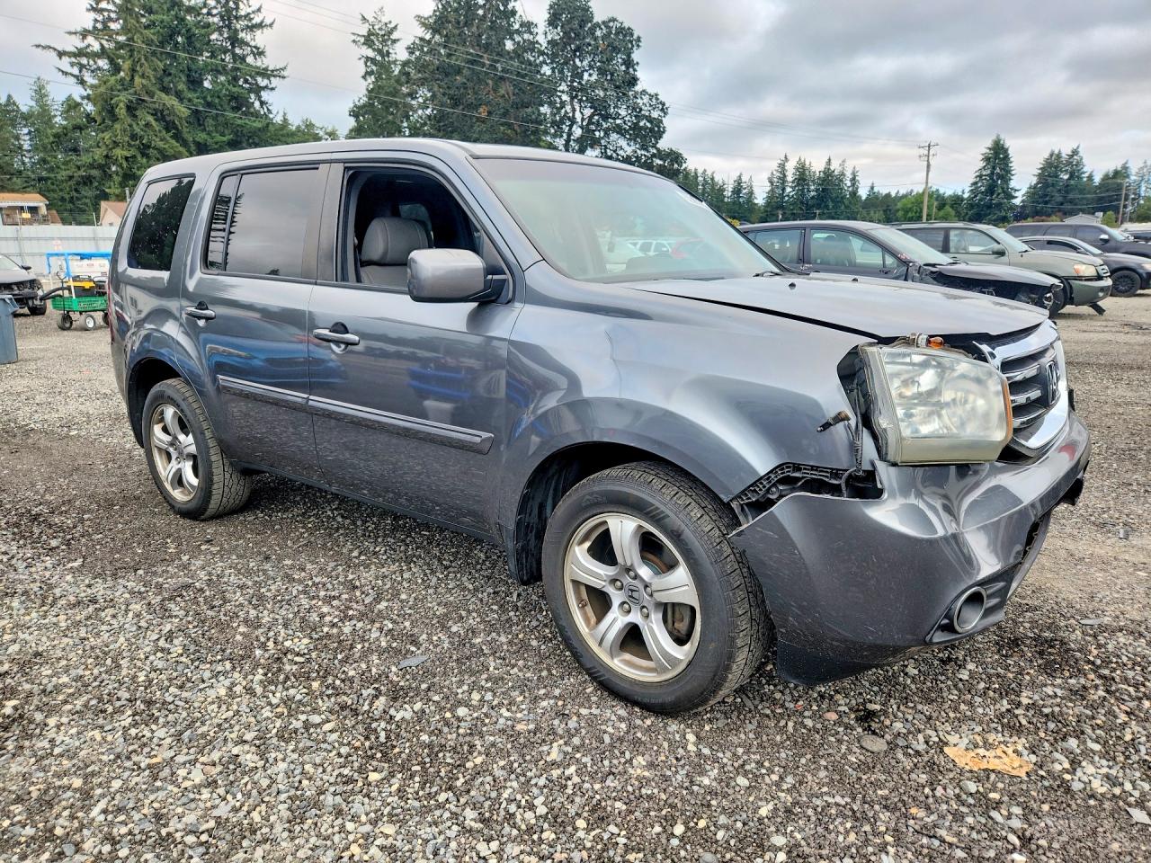 2012 Honda Pilot Exl Серый vin: 5FNYF4H55CB013633