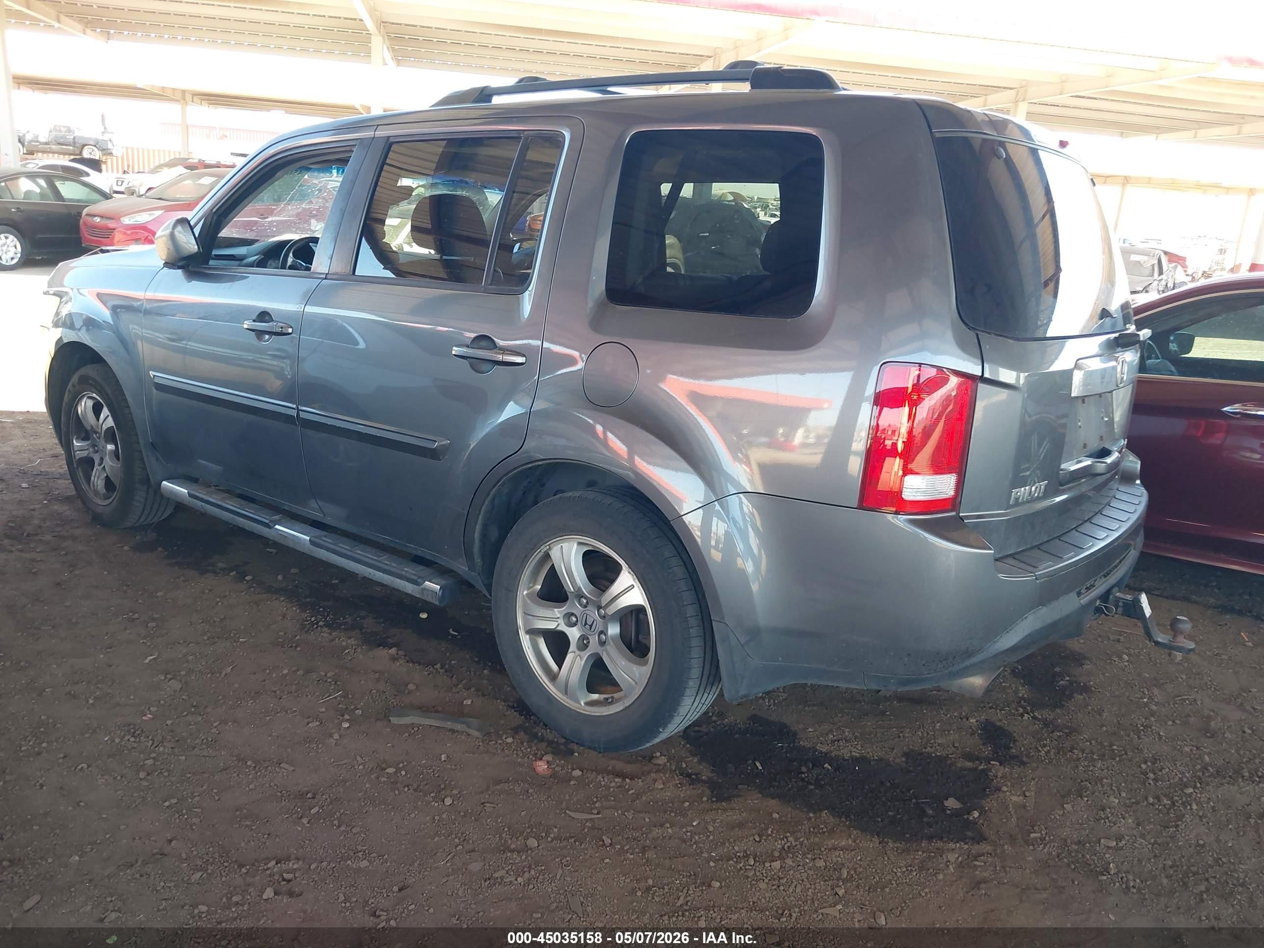 2012 Honda Pilot Ex-l Gray vin: 5FNYF4H55CB022672