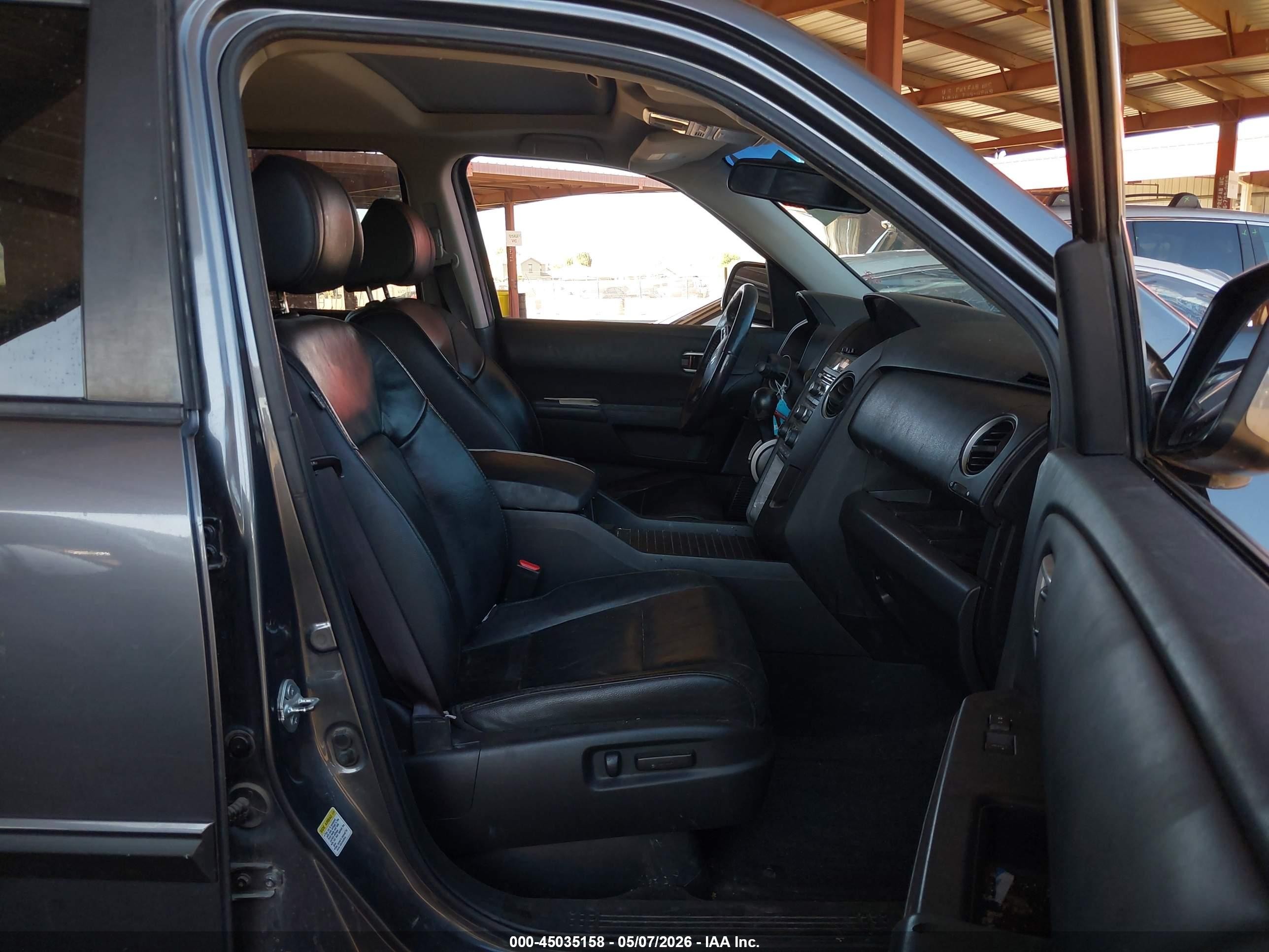 2012 Honda Pilot Ex-l Gray vin: 5FNYF4H55CB022672