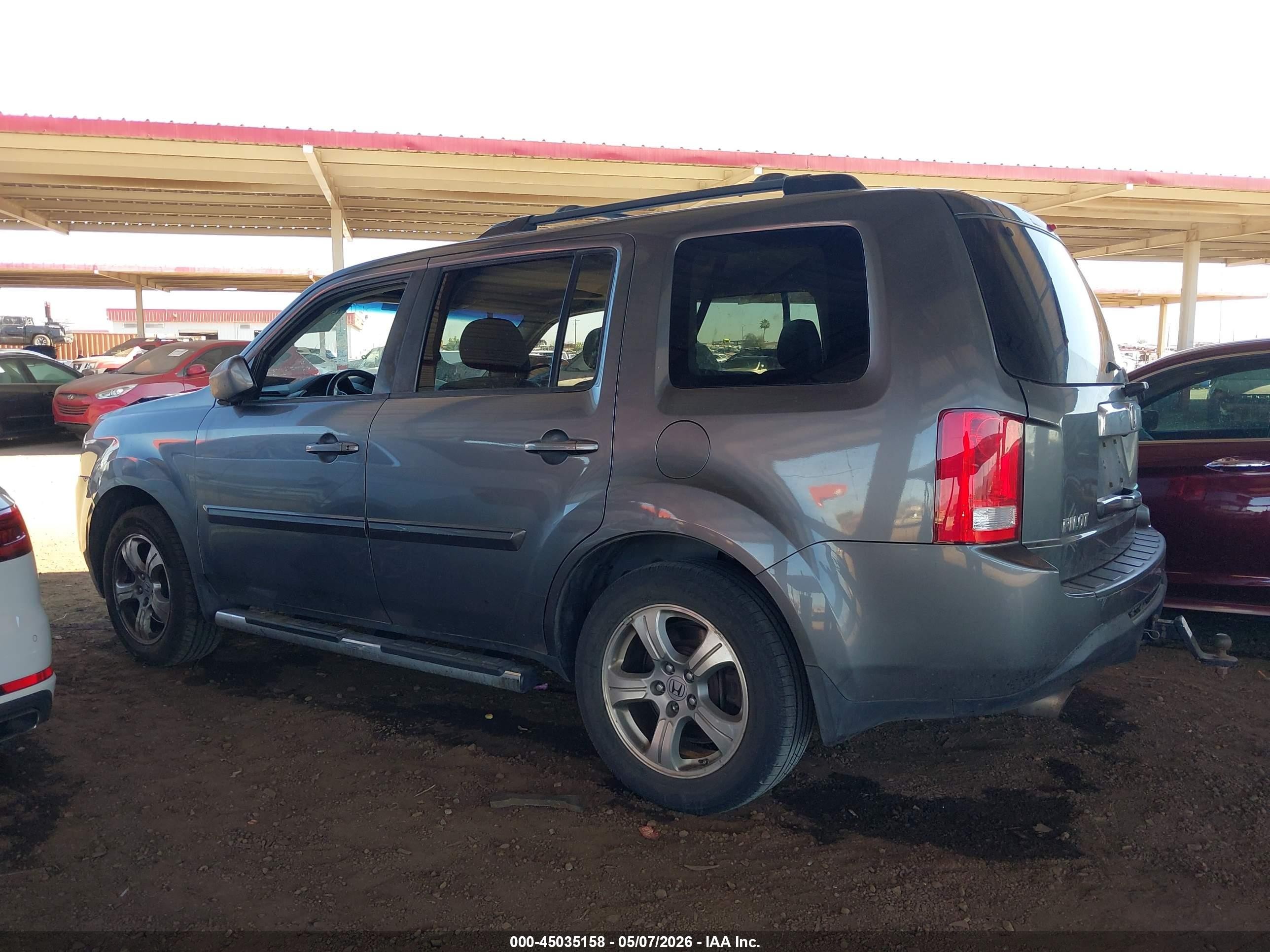 2012 Honda Pilot Ex-l Gray vin: 5FNYF4H55CB022672