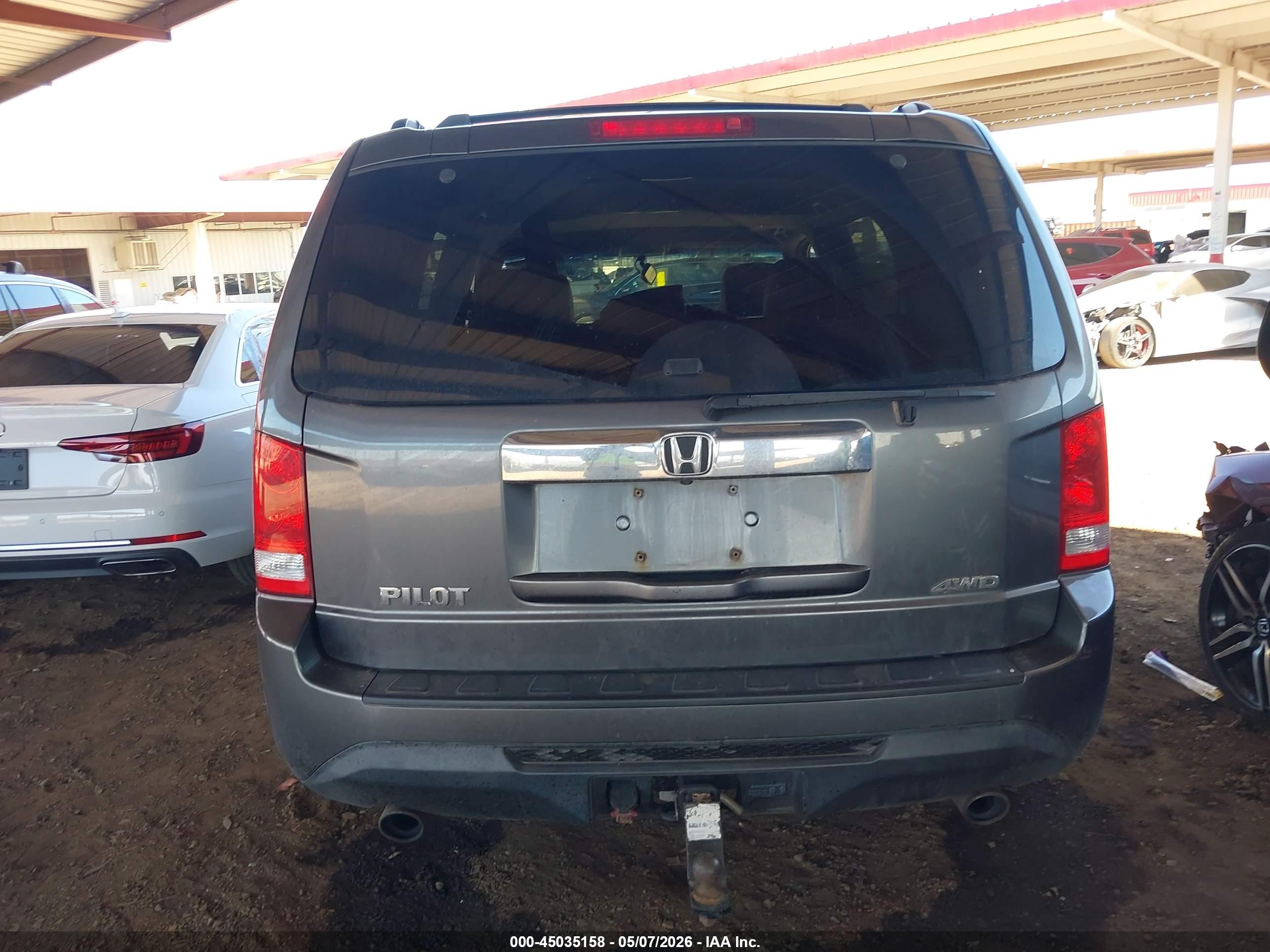 2012 Honda Pilot Ex-l Gray vin: 5FNYF4H55CB022672