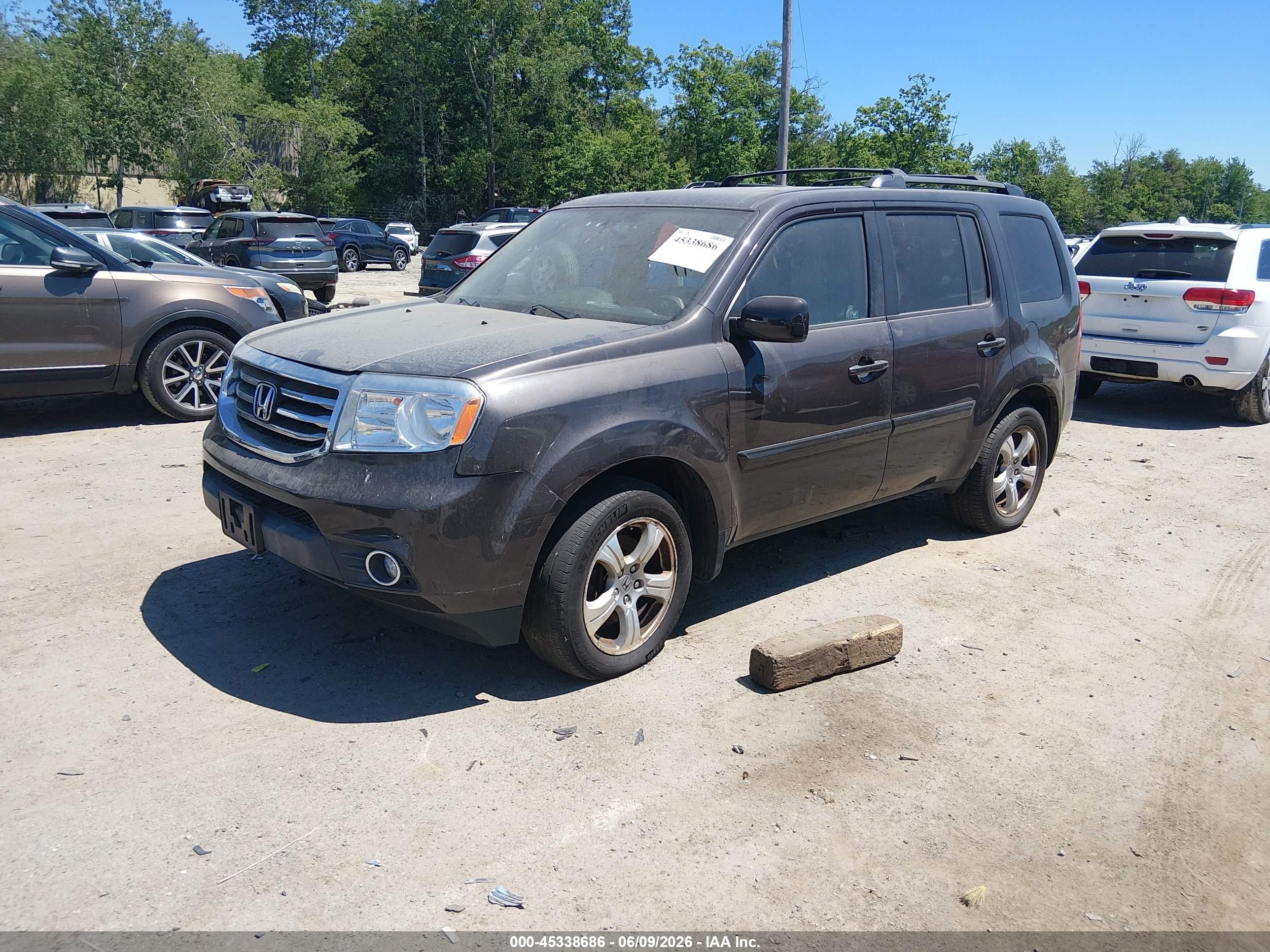2012 Honda Pilot Ex-l Brown vin: 5FNYF4H55CB056093