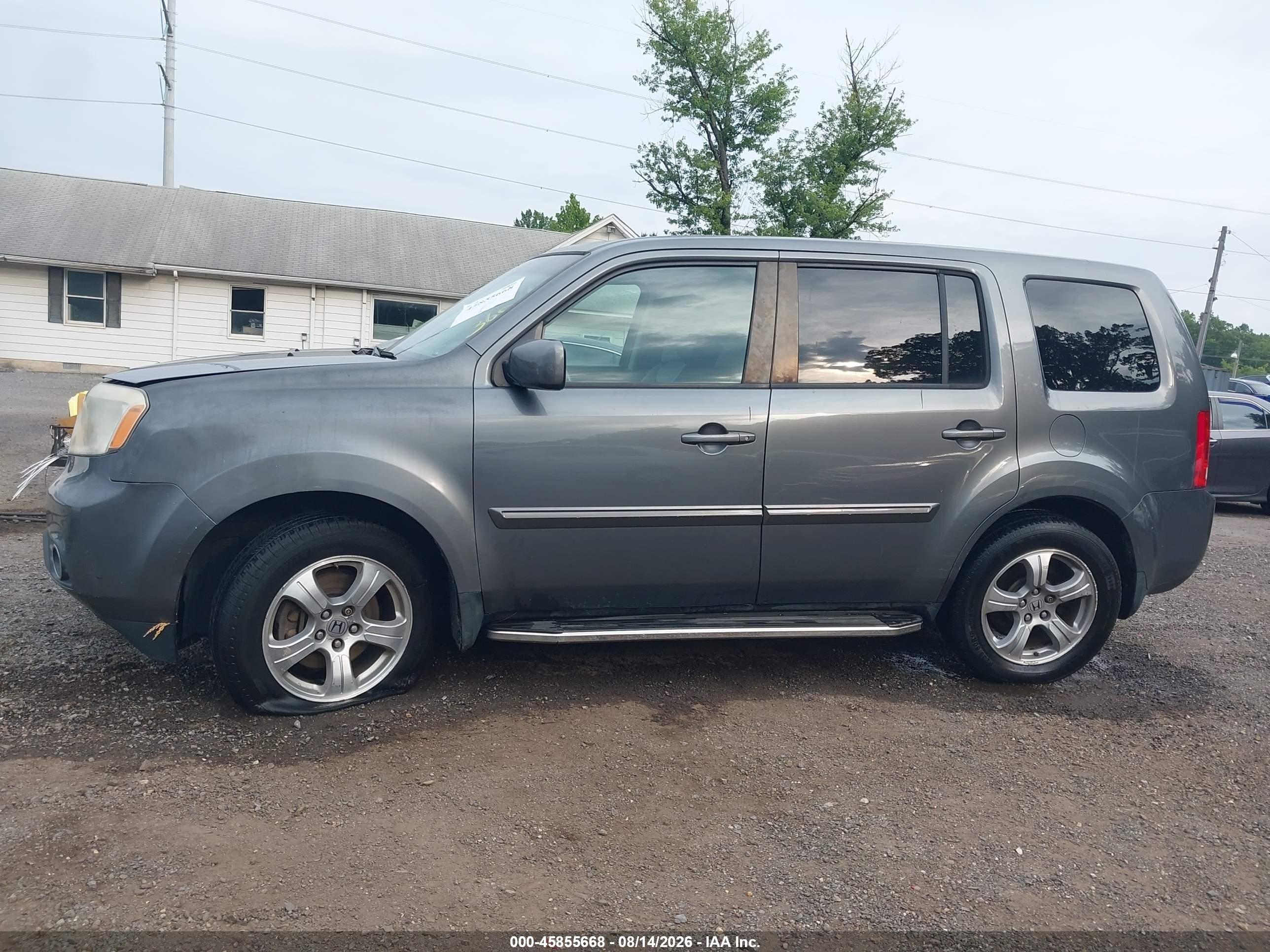2012 Honda Pilot Ex-l Gray vin: 5FNYF4H55CB081172
