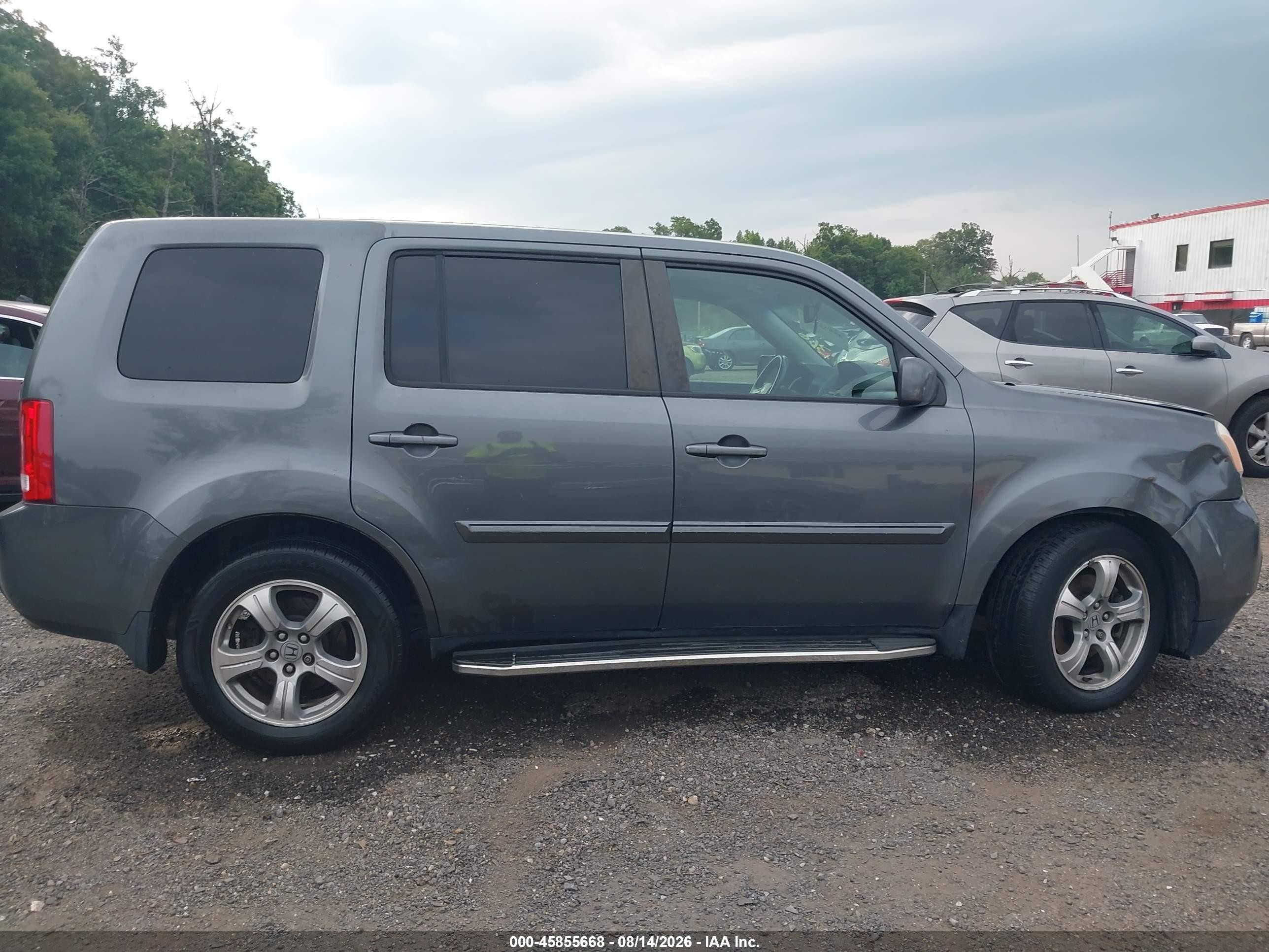 2012 Honda Pilot Ex-l Gray vin: 5FNYF4H55CB081172
