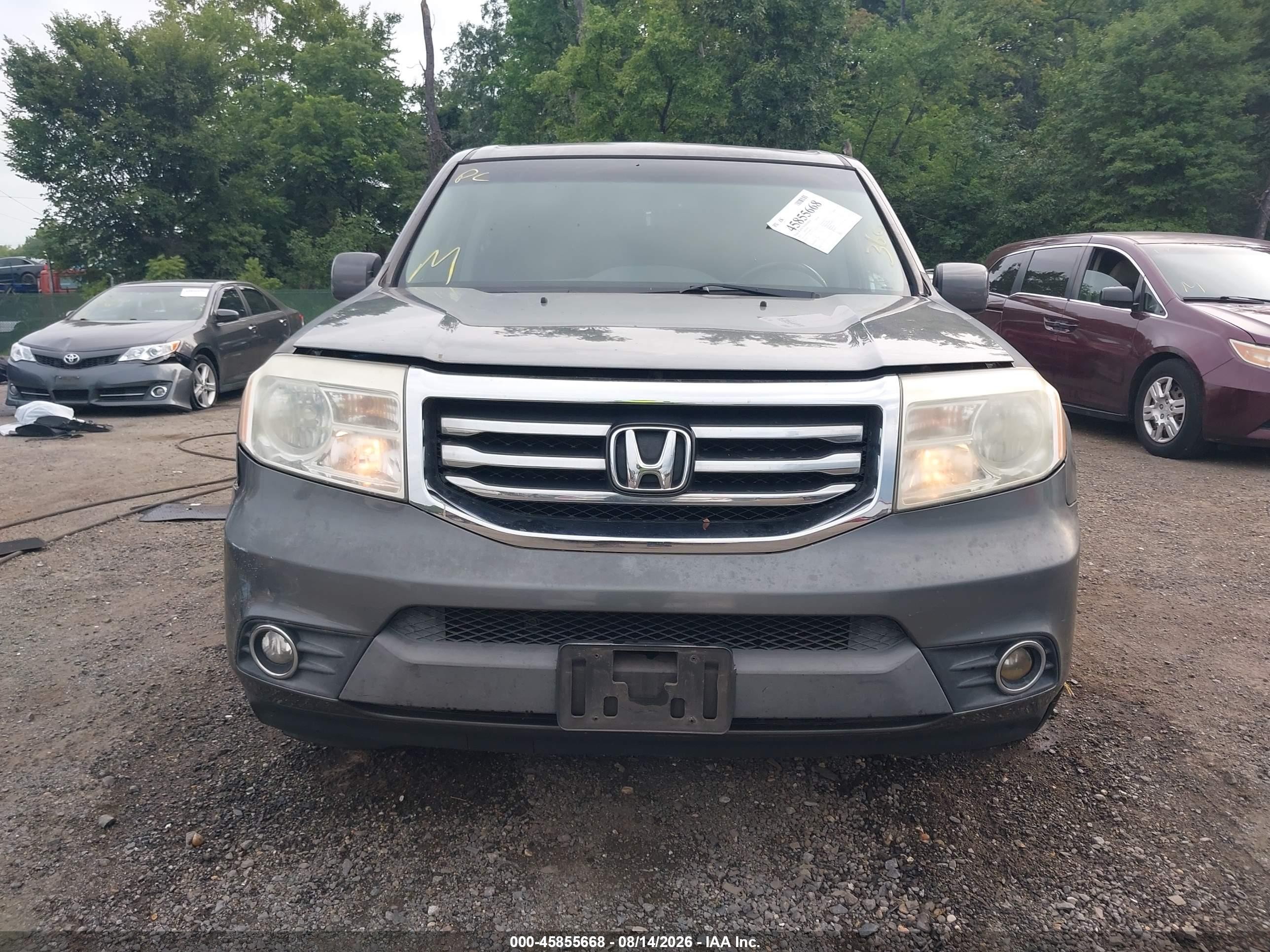 2012 Honda Pilot Ex-l Gray vin: 5FNYF4H55CB081172