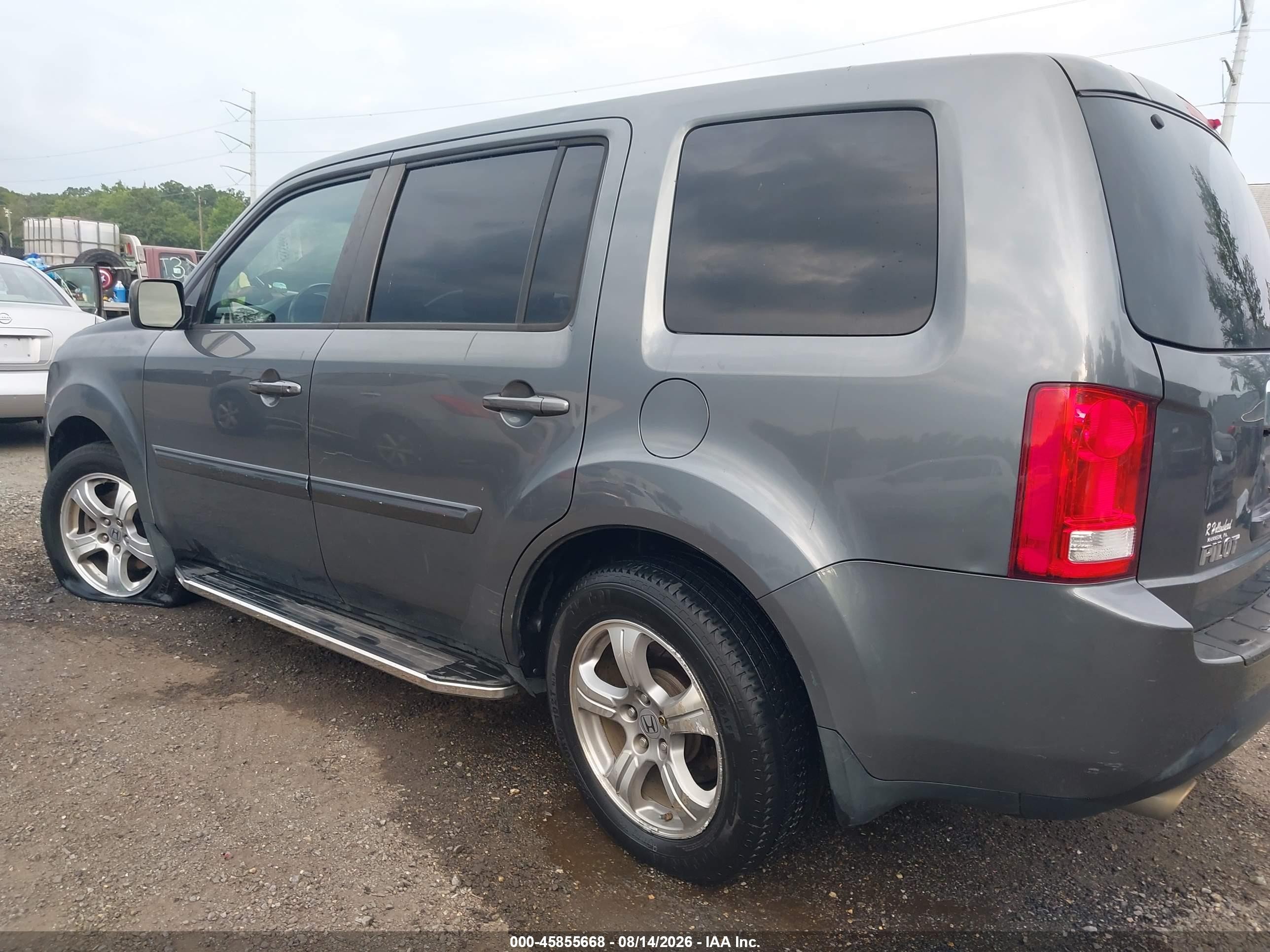 2012 Honda Pilot Ex-l Gray vin: 5FNYF4H55CB081172