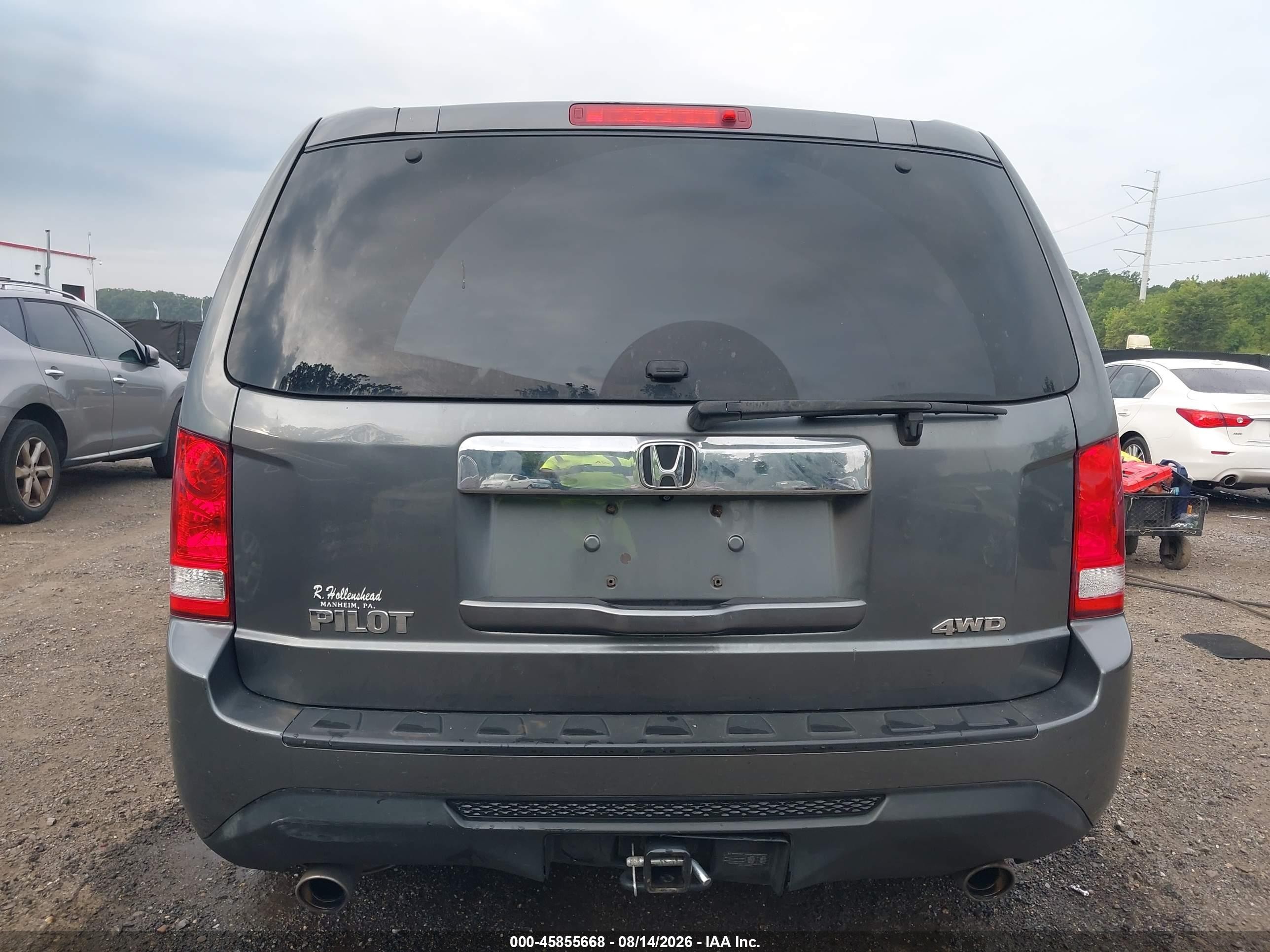 2012 Honda Pilot Ex-l Gray vin: 5FNYF4H55CB081172