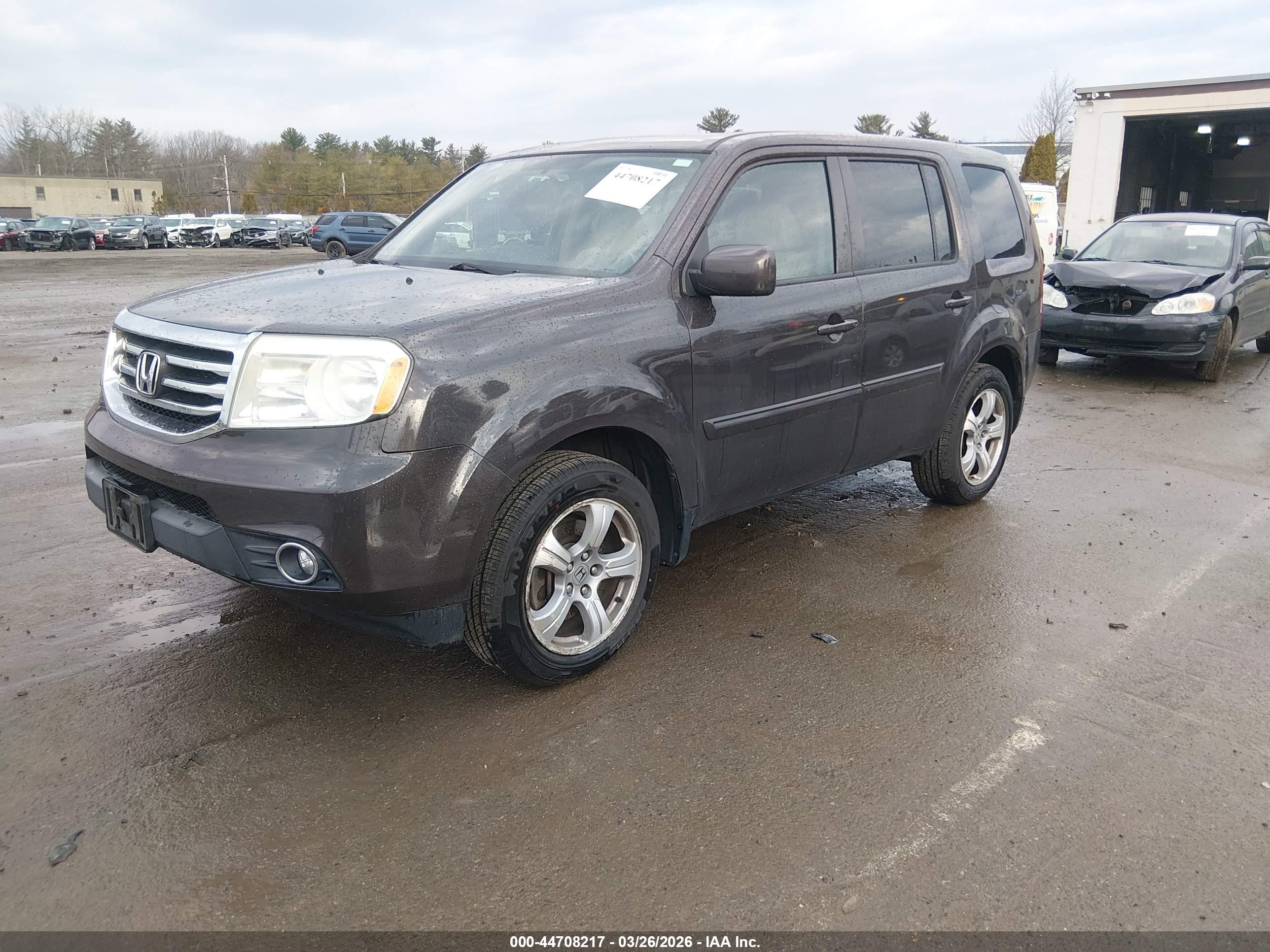 2013 Honda Pilot Ex-l Brown vin: 5FNYF4H55DB010233