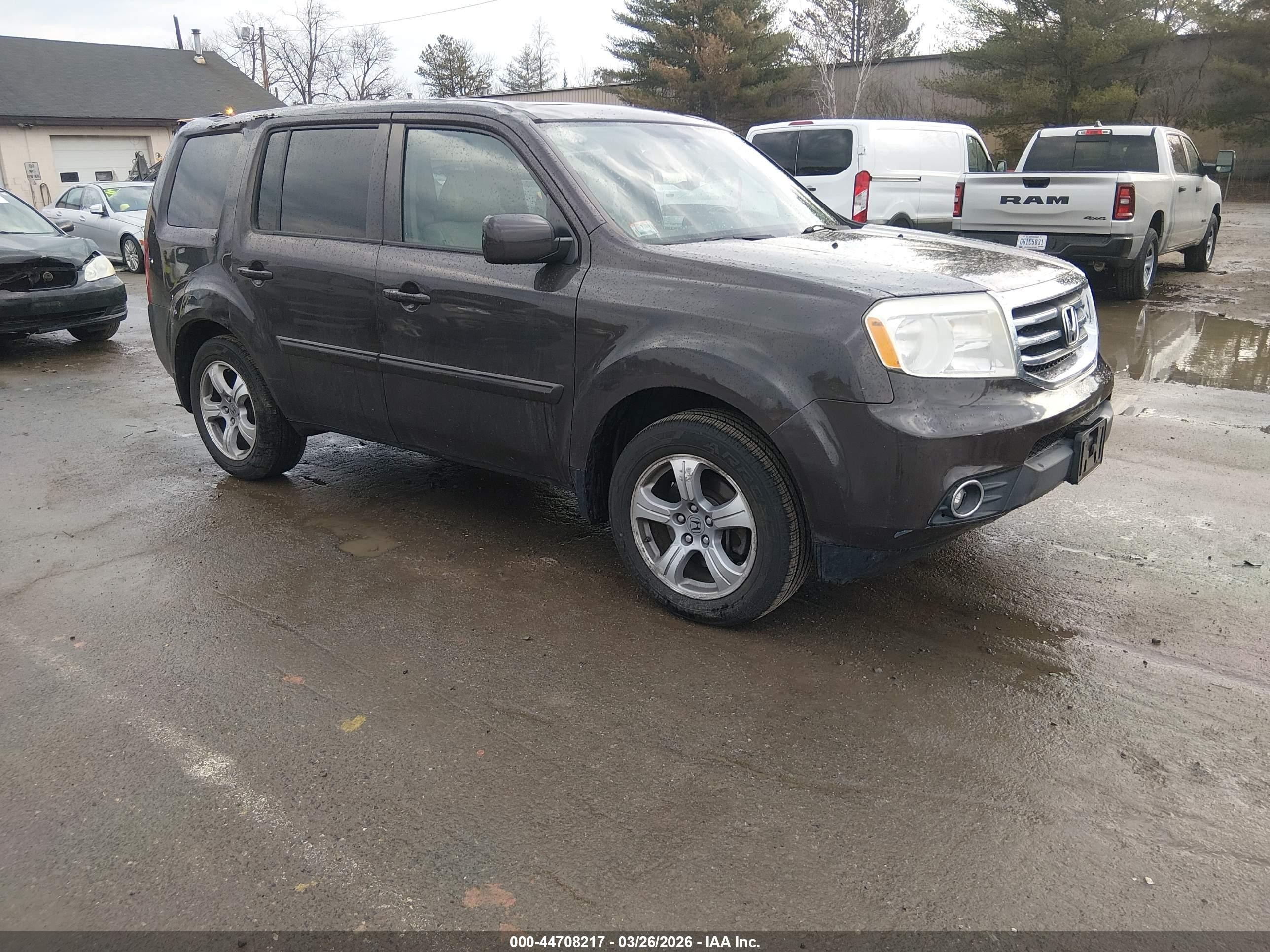 2013 Honda Pilot Ex-l Brown vin: 5FNYF4H55DB010233