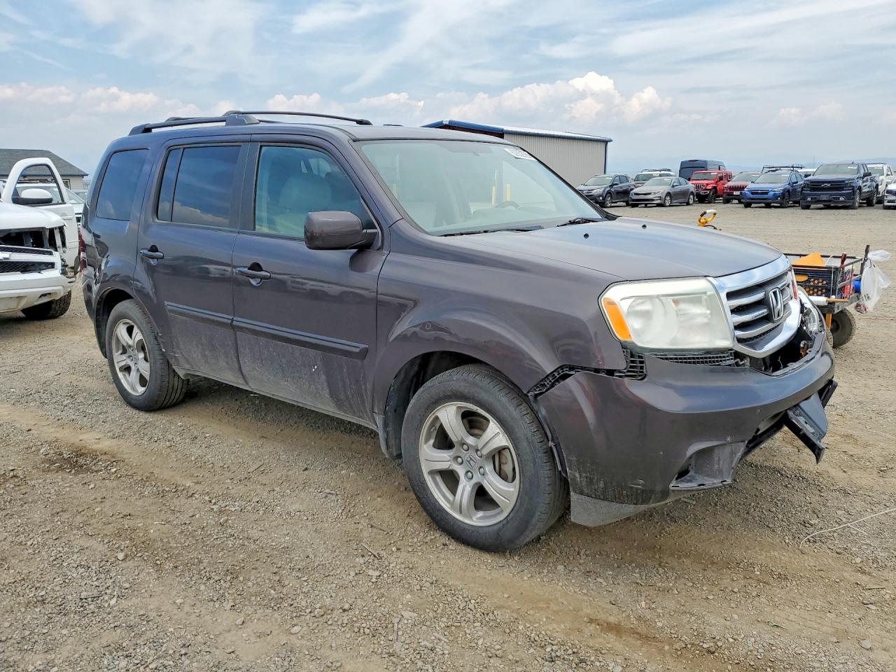 2013 Honda Pilot Exl Gray vin: 5FNYF4H55DB031390