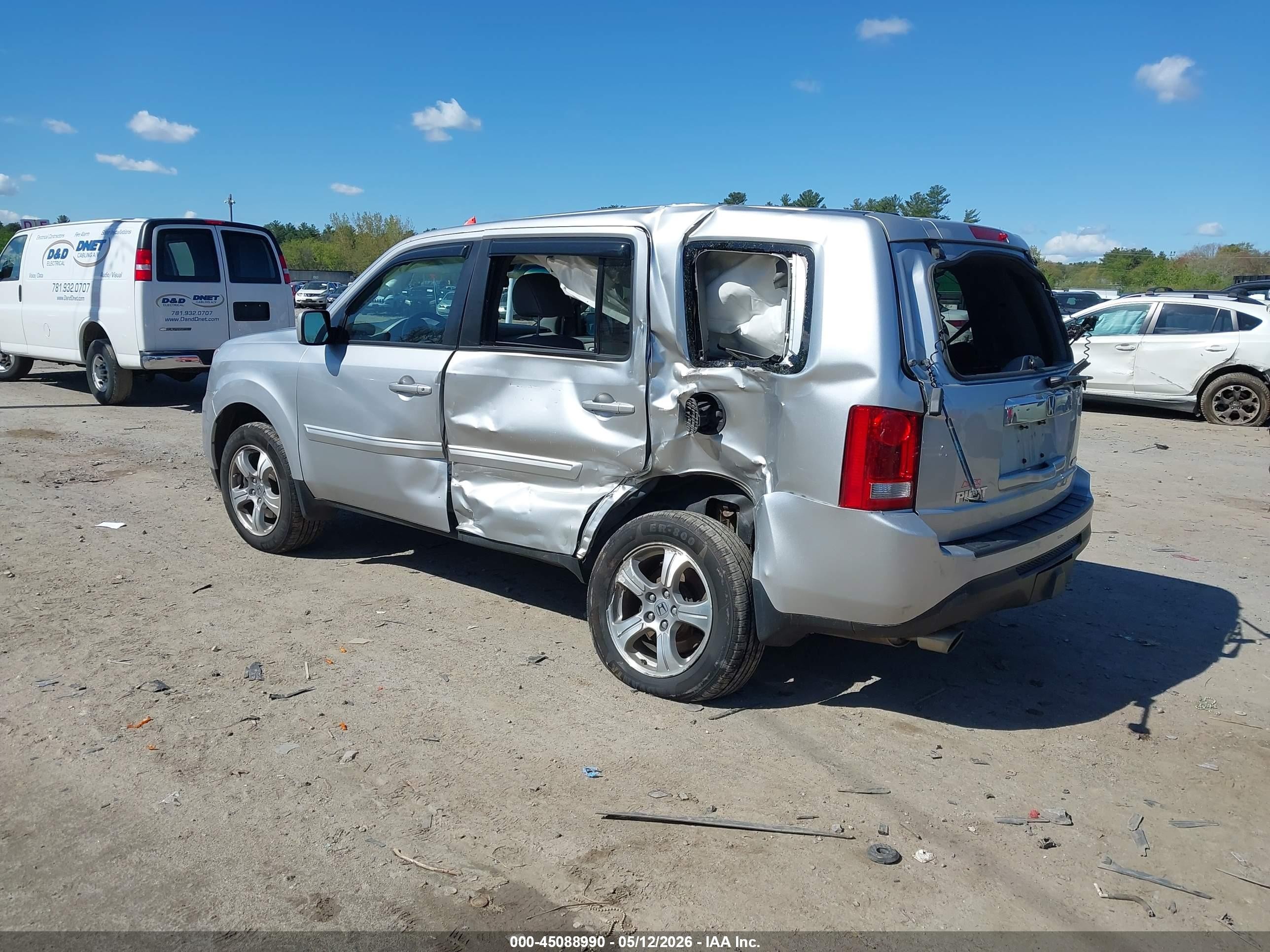 2013 Honda Pilot Ex-l Серебряный vin: 5FNYF4H55DB040378