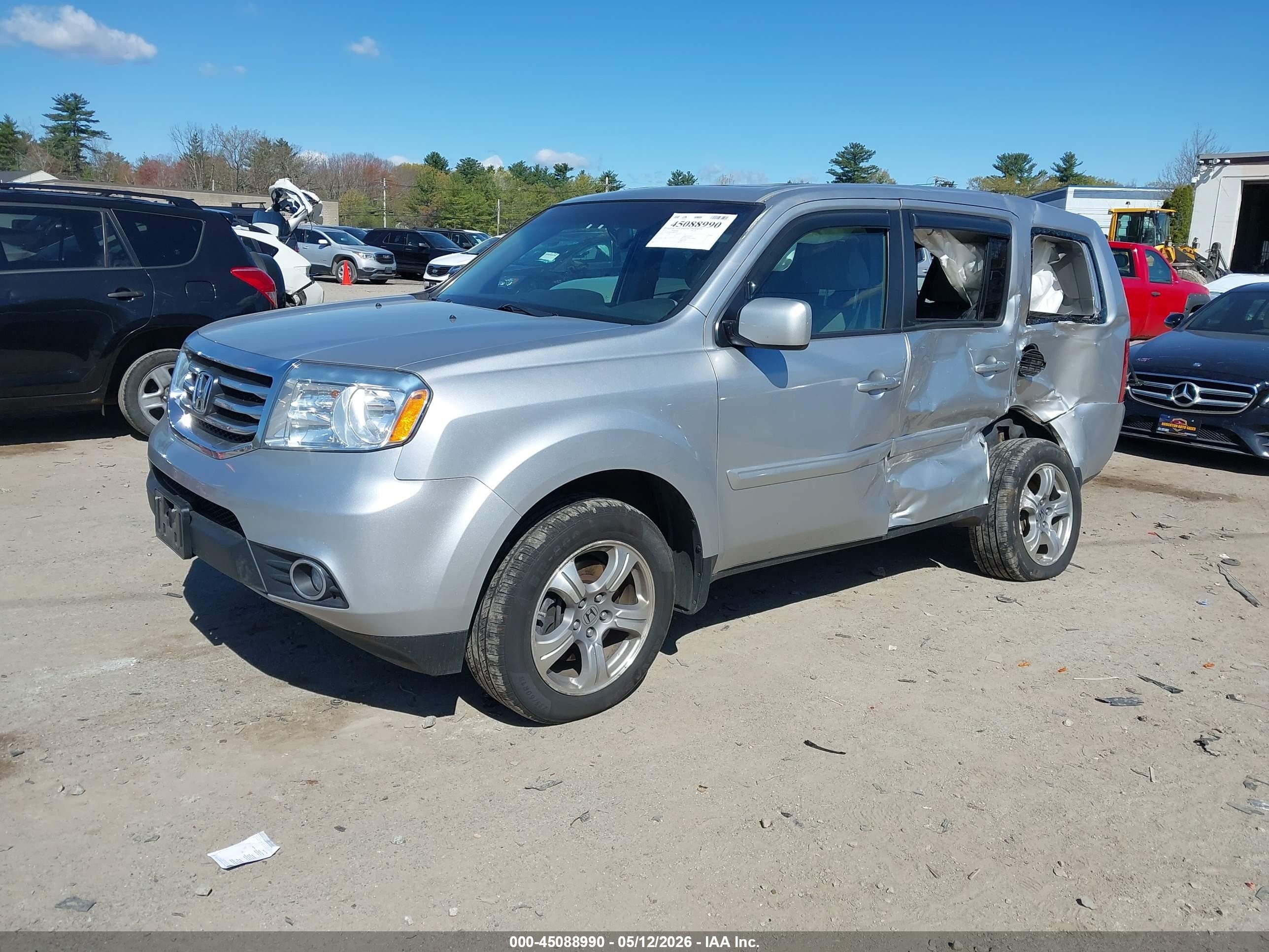 2013 Honda Pilot Ex-l Серебряный vin: 5FNYF4H55DB040378