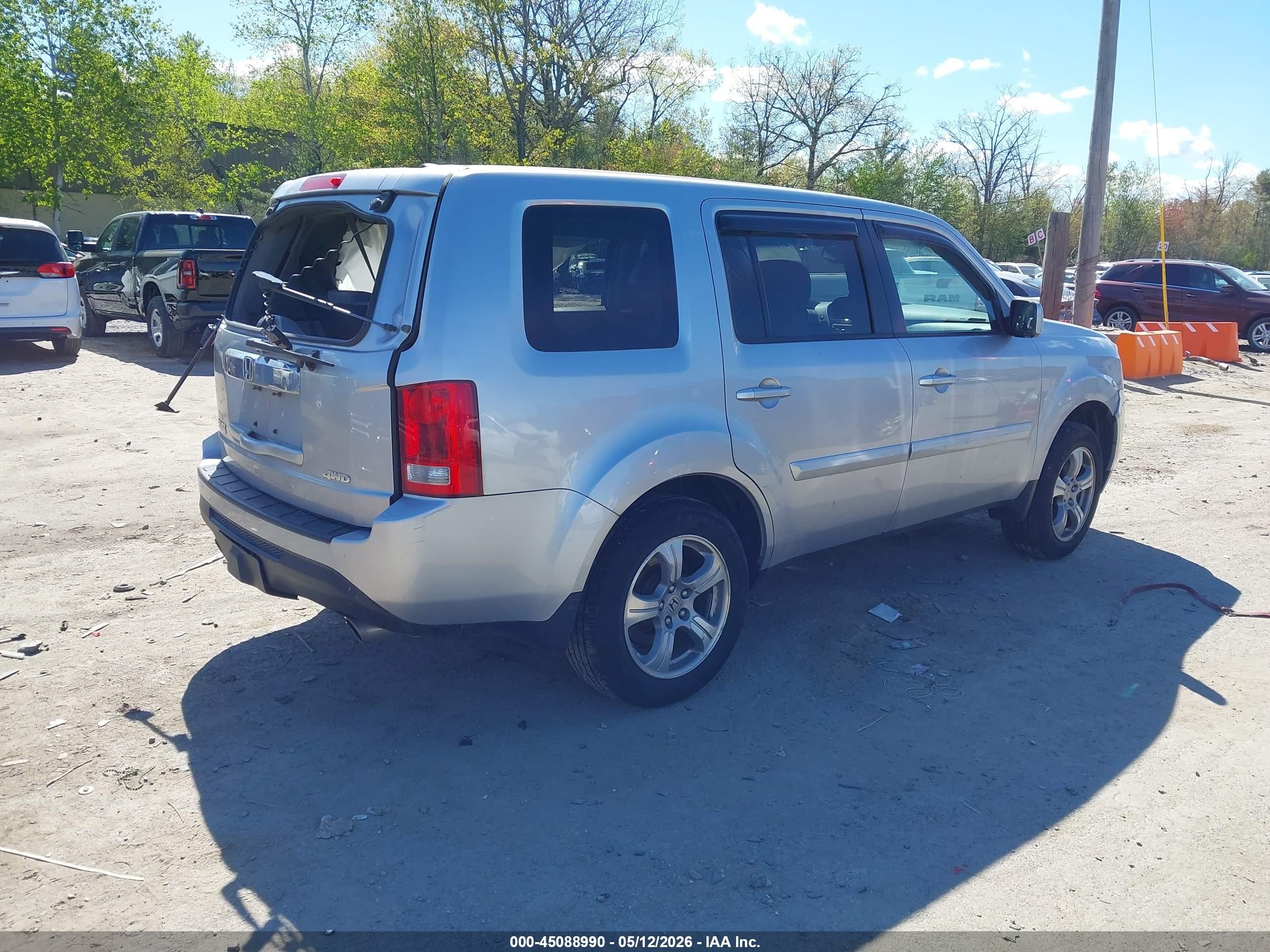 2013 Honda Pilot Ex-l Серебряный vin: 5FNYF4H55DB040378
