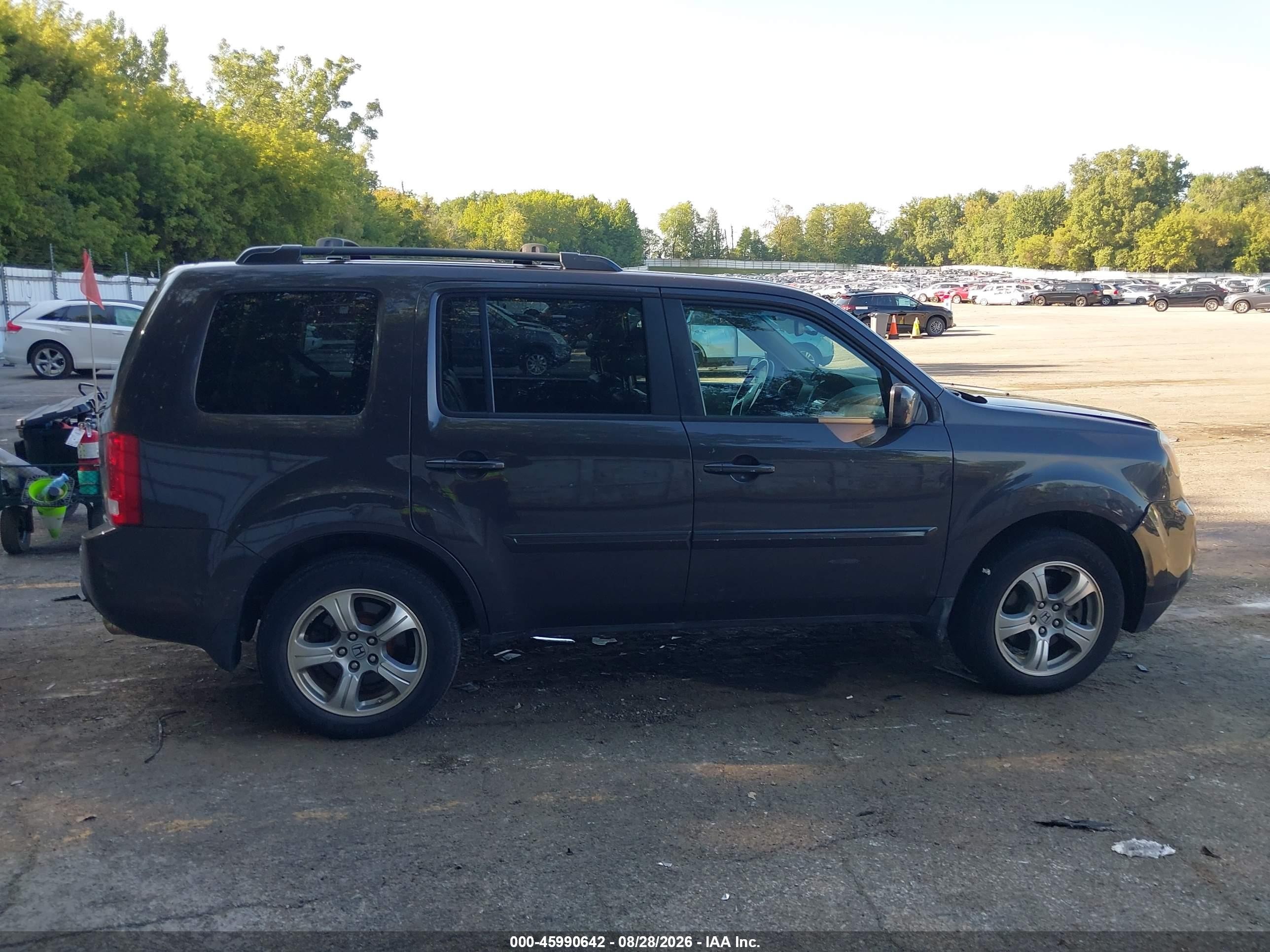 2013 Honda Pilot Ex-l Gray vin: 5FNYF4H55DB045886