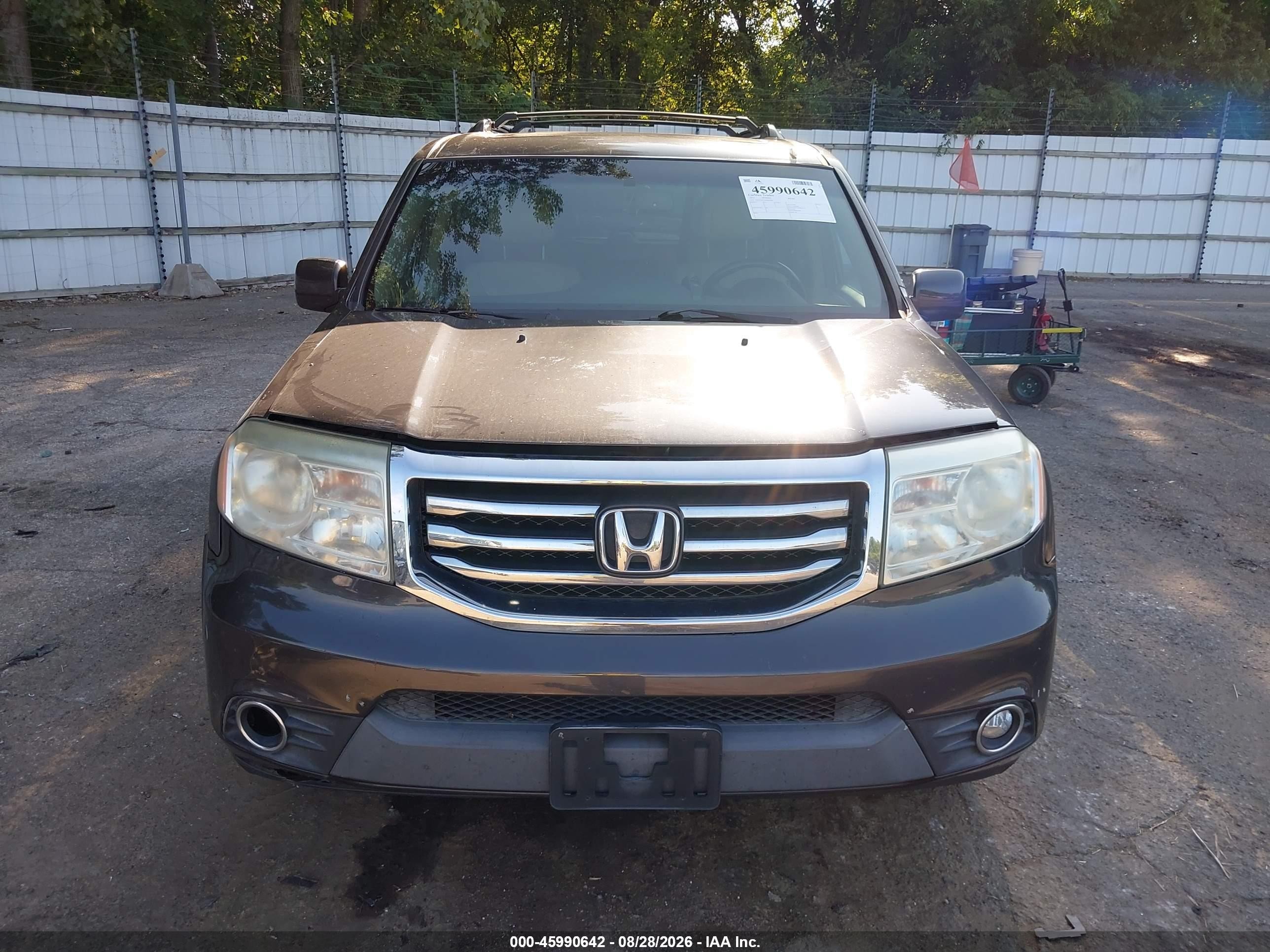 2013 Honda Pilot Ex-l Gray vin: 5FNYF4H55DB045886