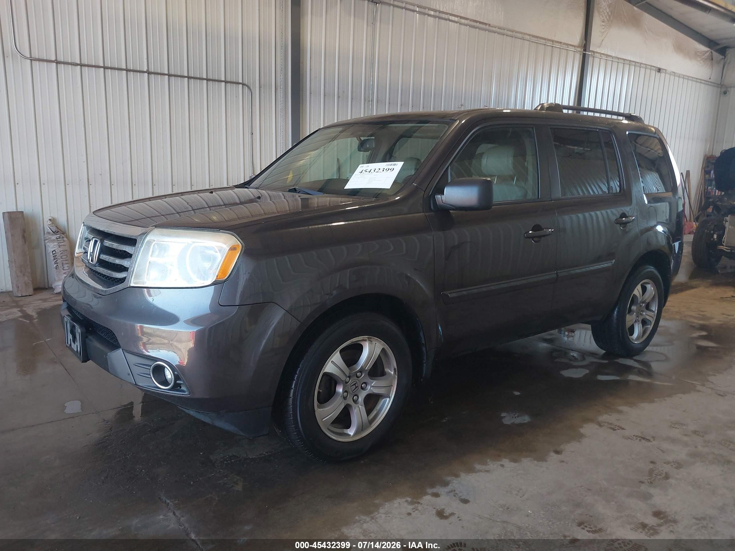 2013 Honda Pilot Ex-l Gray vin: 5FNYF4H55DB064065