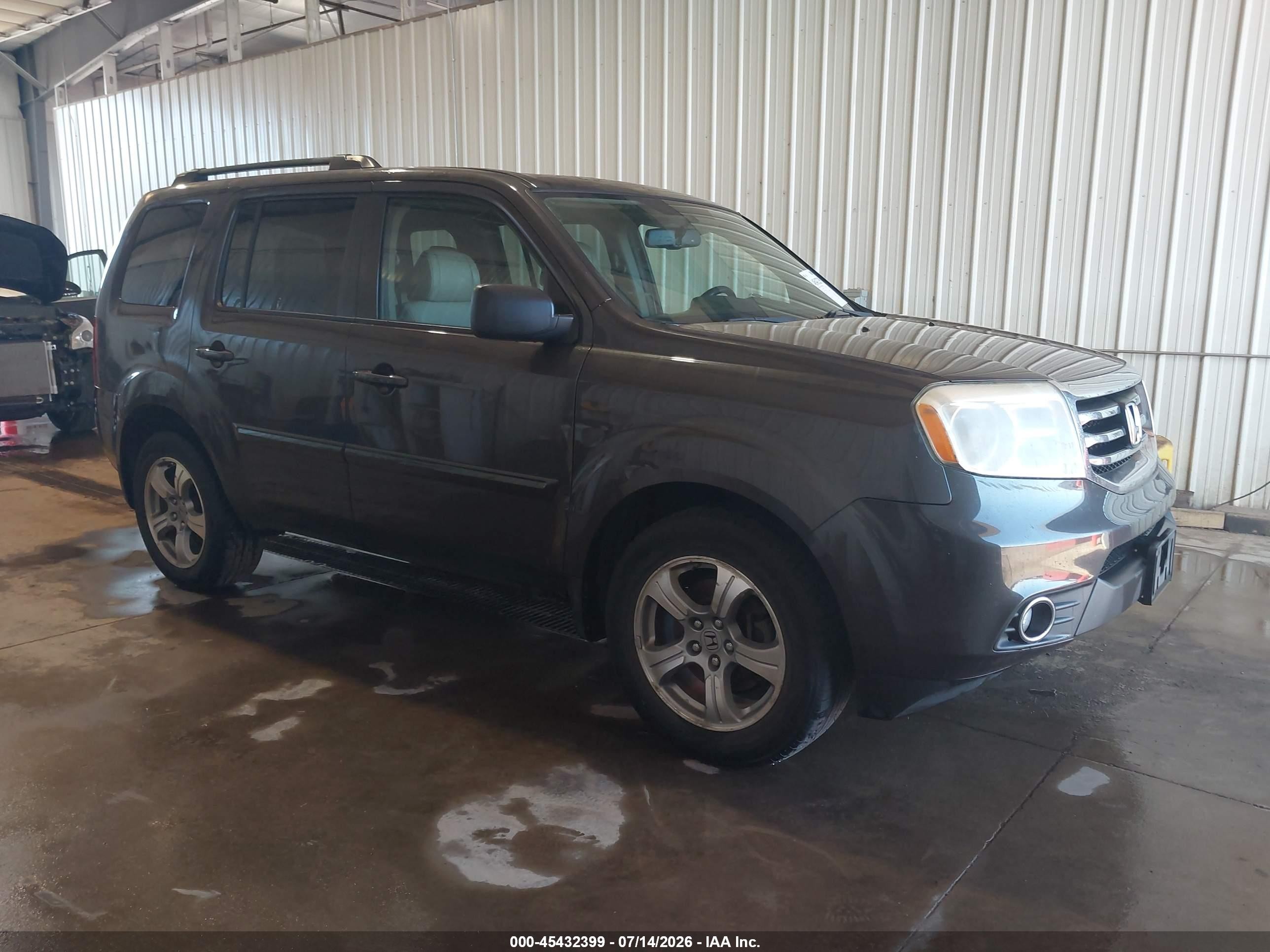 2013 Honda Pilot Ex-l Gray vin: 5FNYF4H55DB064065