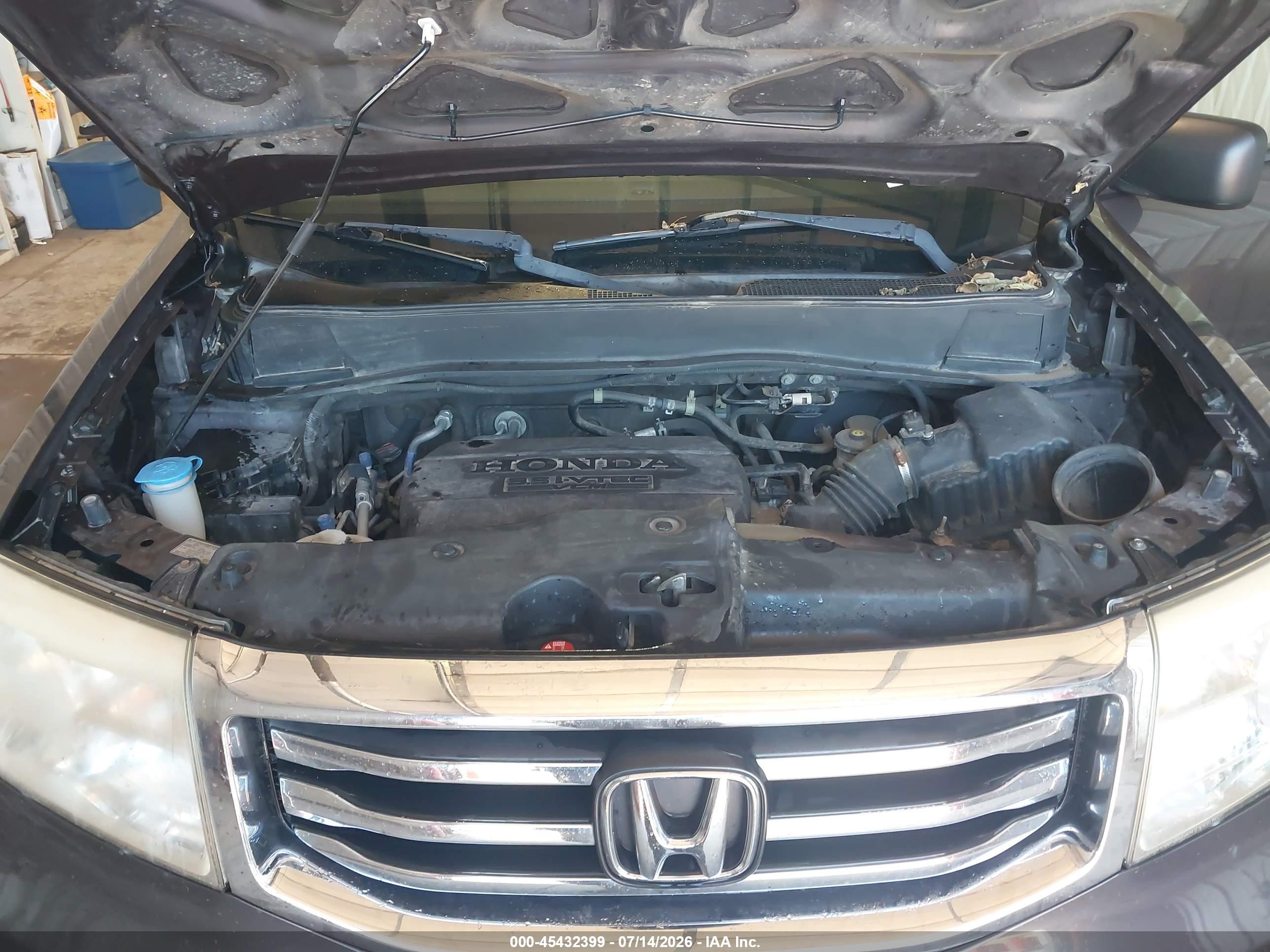 2013 Honda Pilot Ex-l Gray vin: 5FNYF4H55DB064065