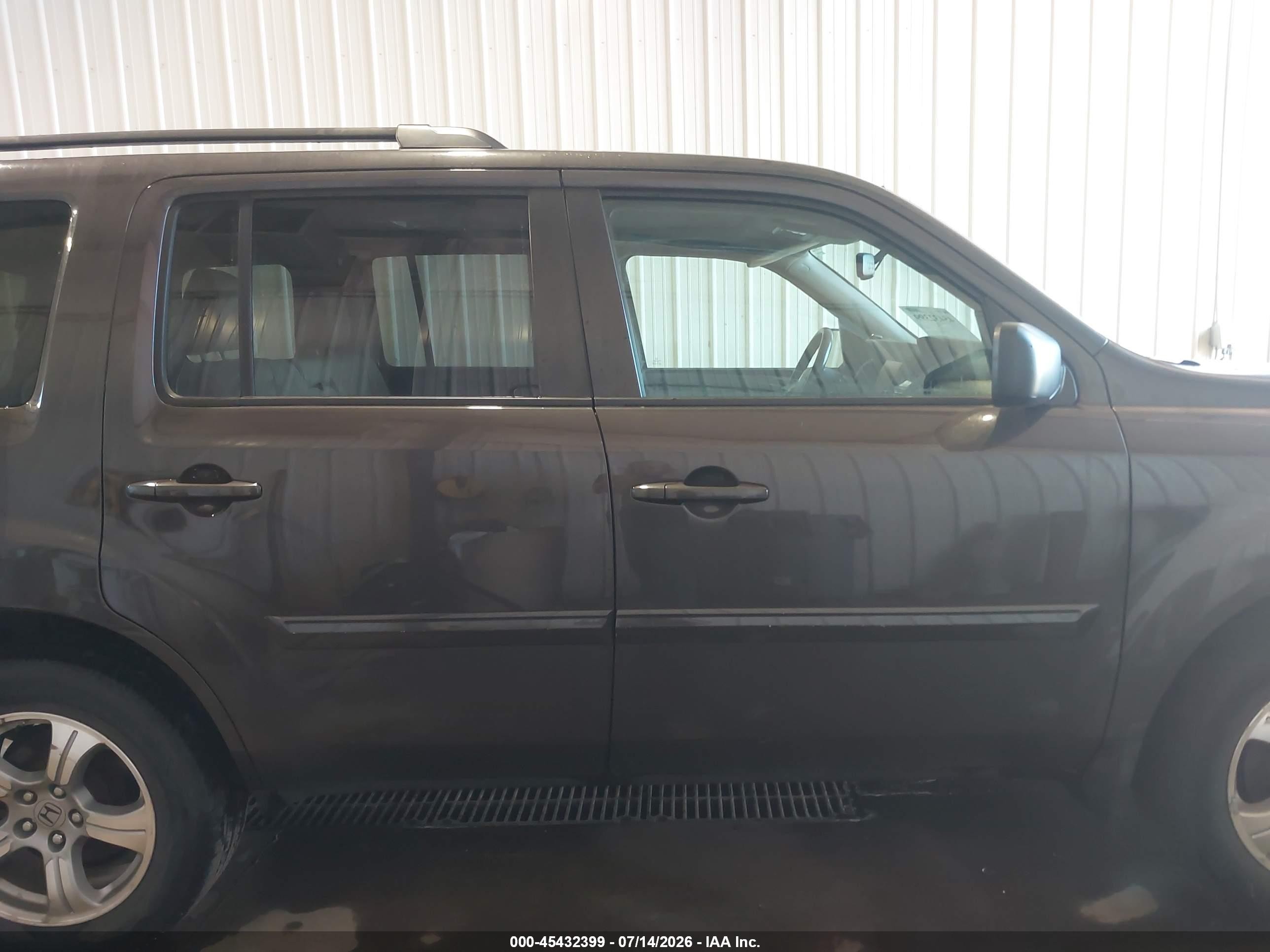 2013 Honda Pilot Ex-l Gray vin: 5FNYF4H55DB064065