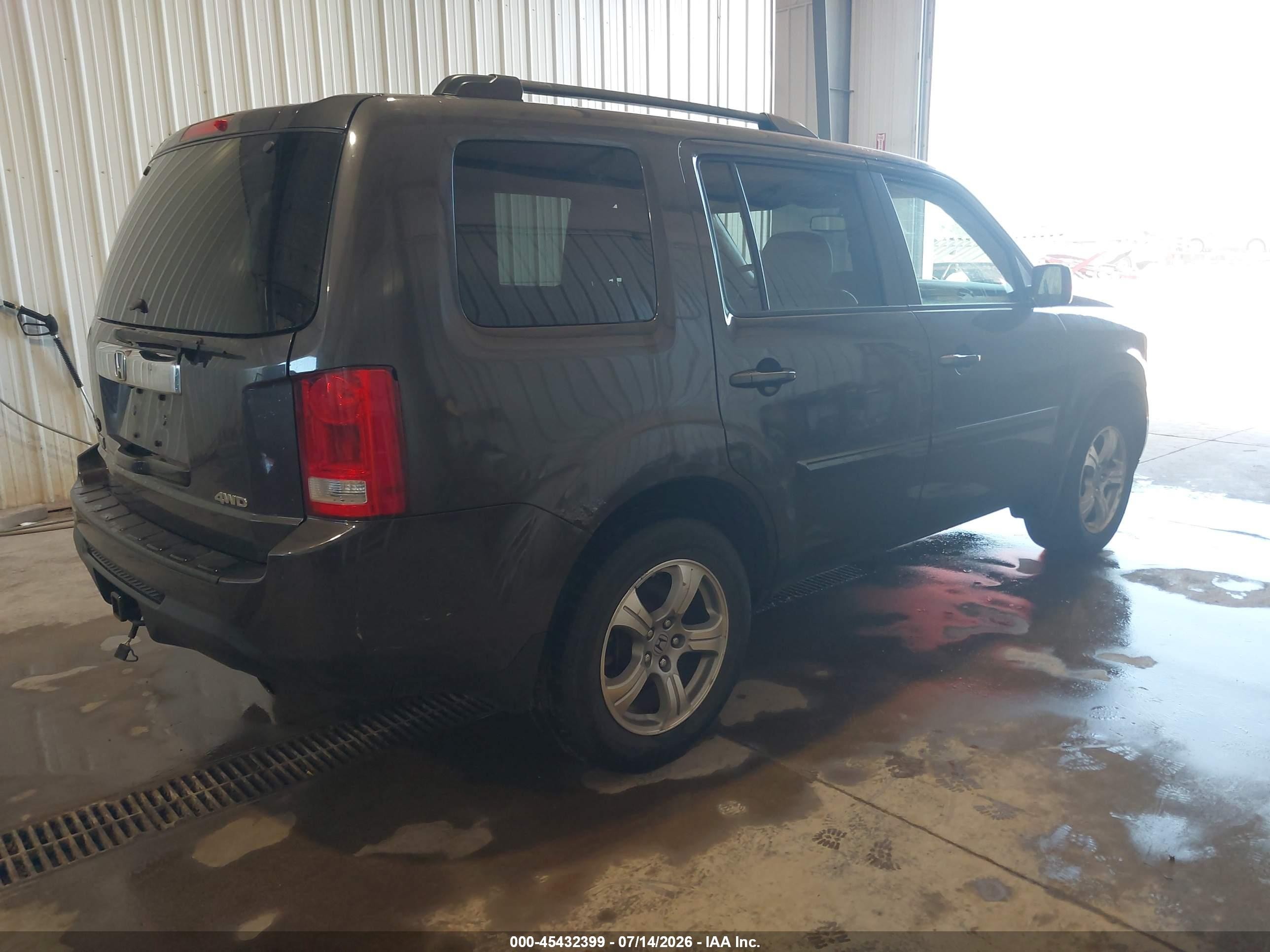 2013 Honda Pilot Ex-l Gray vin: 5FNYF4H55DB064065