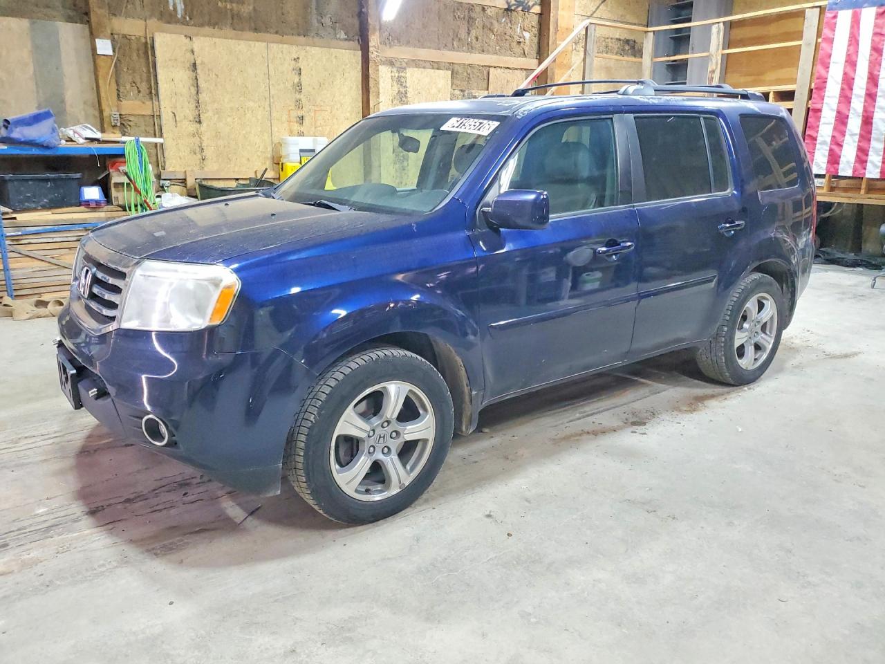 2013 Honda Pilot Exl Blue vin: 5FNYF4H55DB077320
