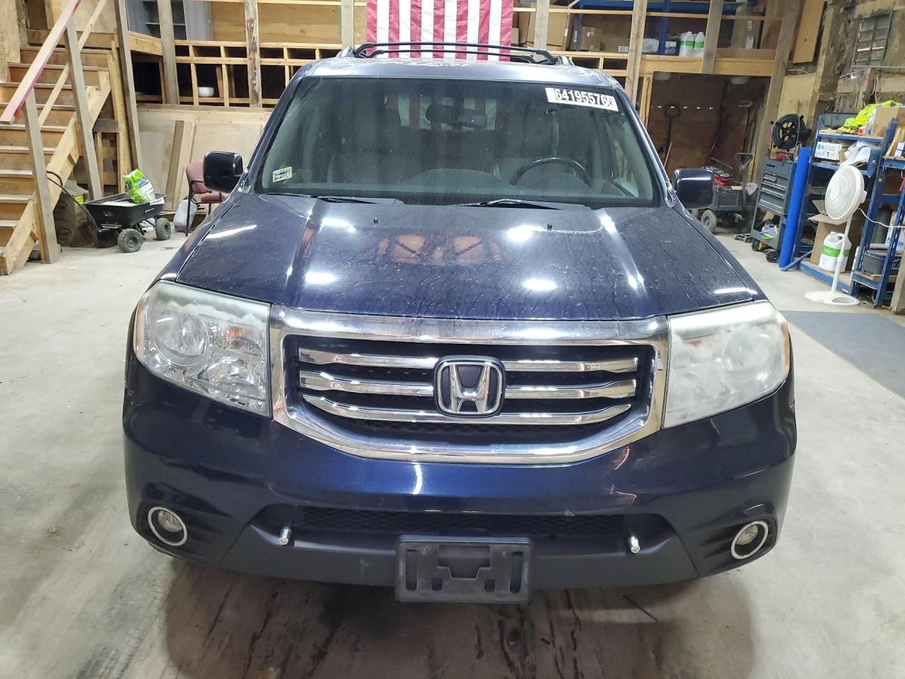2013 Honda Pilot Exl Blue vin: 5FNYF4H55DB077320 Damage: Left Head Lamp, Faded, Acceptable