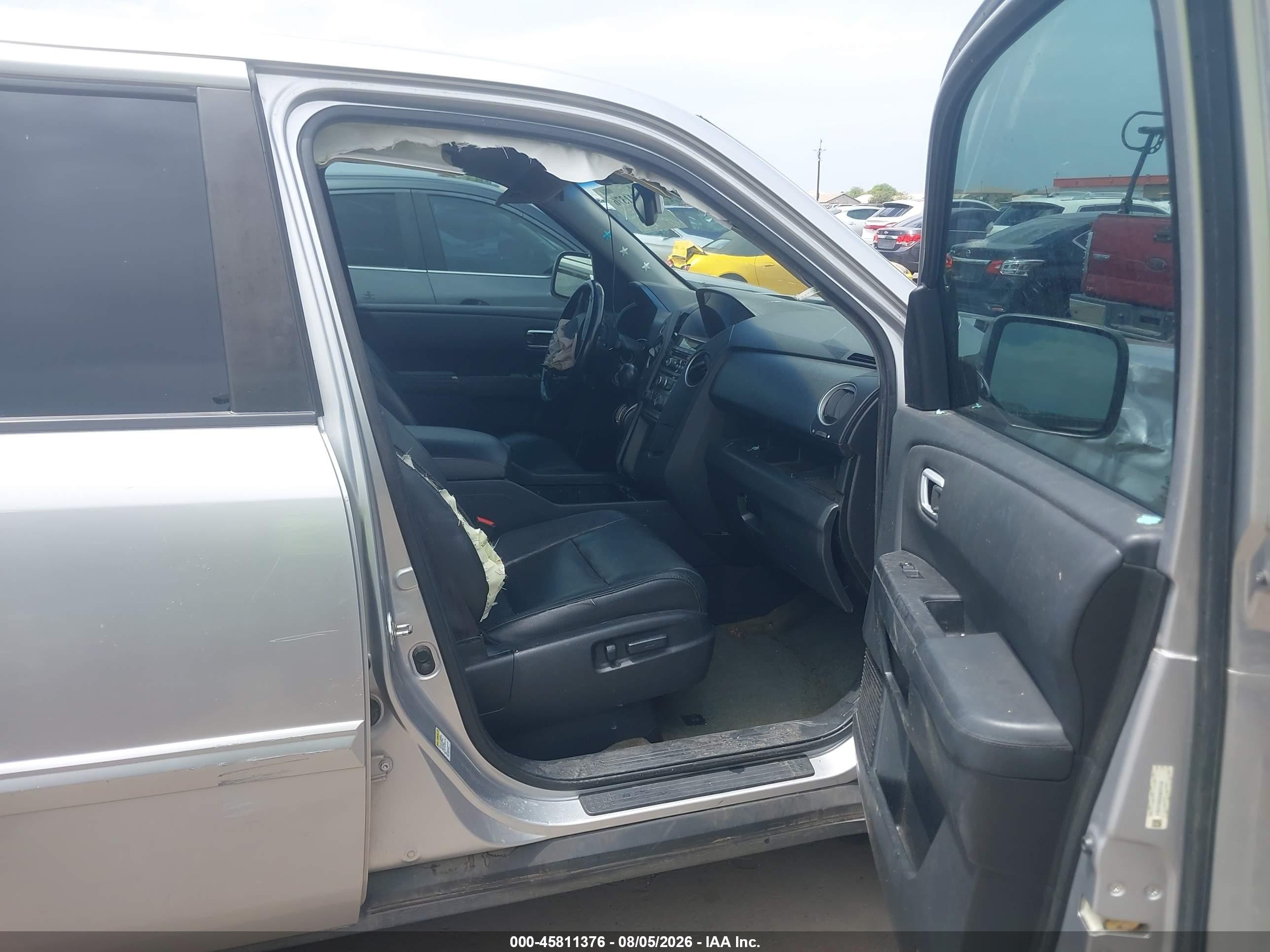 2014 Honda Pilot Ex-l Silver vin: 5FNYF4H55EB024148
