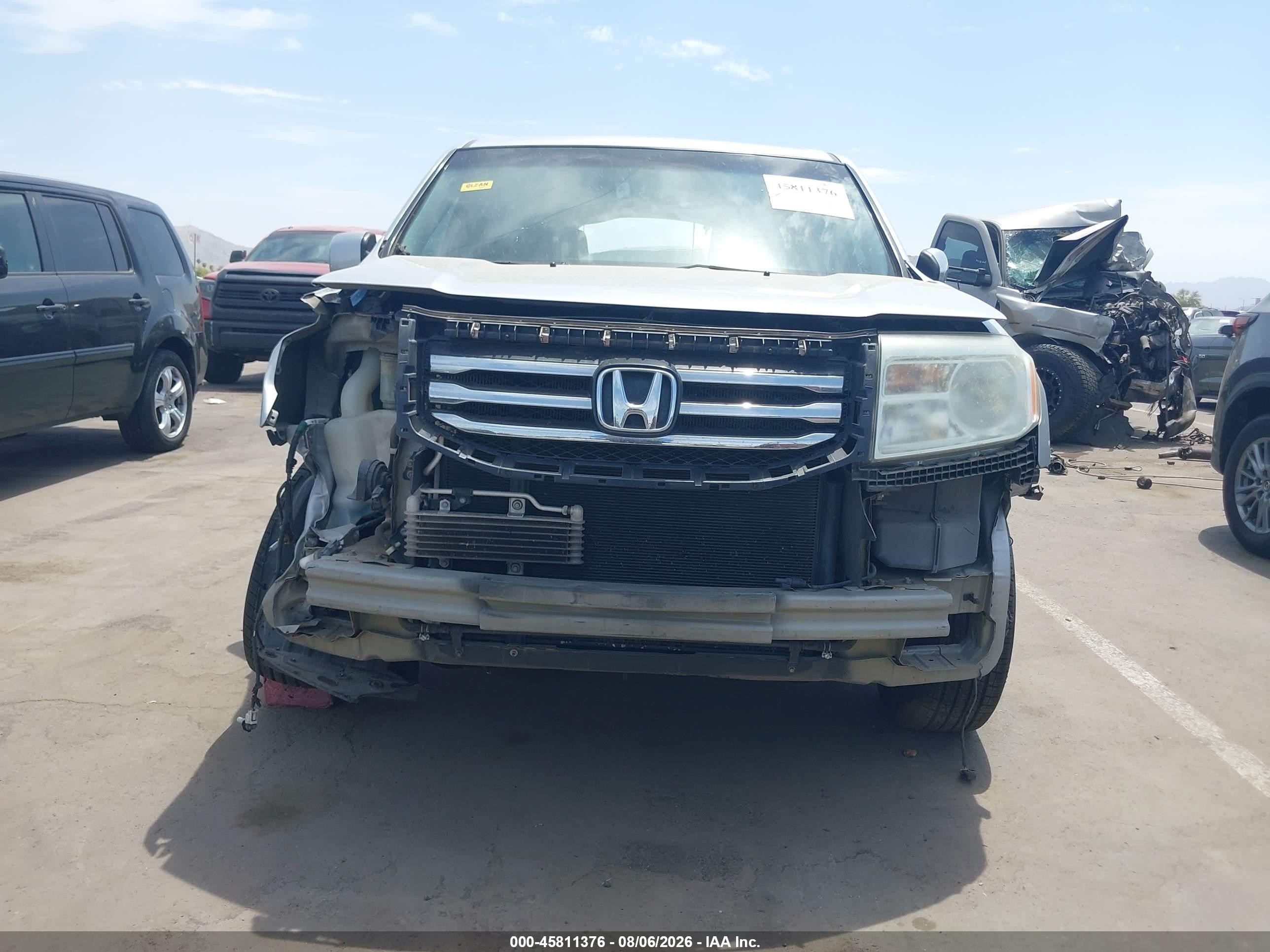 2014 Honda Pilot Ex-l Silver vin: 5FNYF4H55EB024148