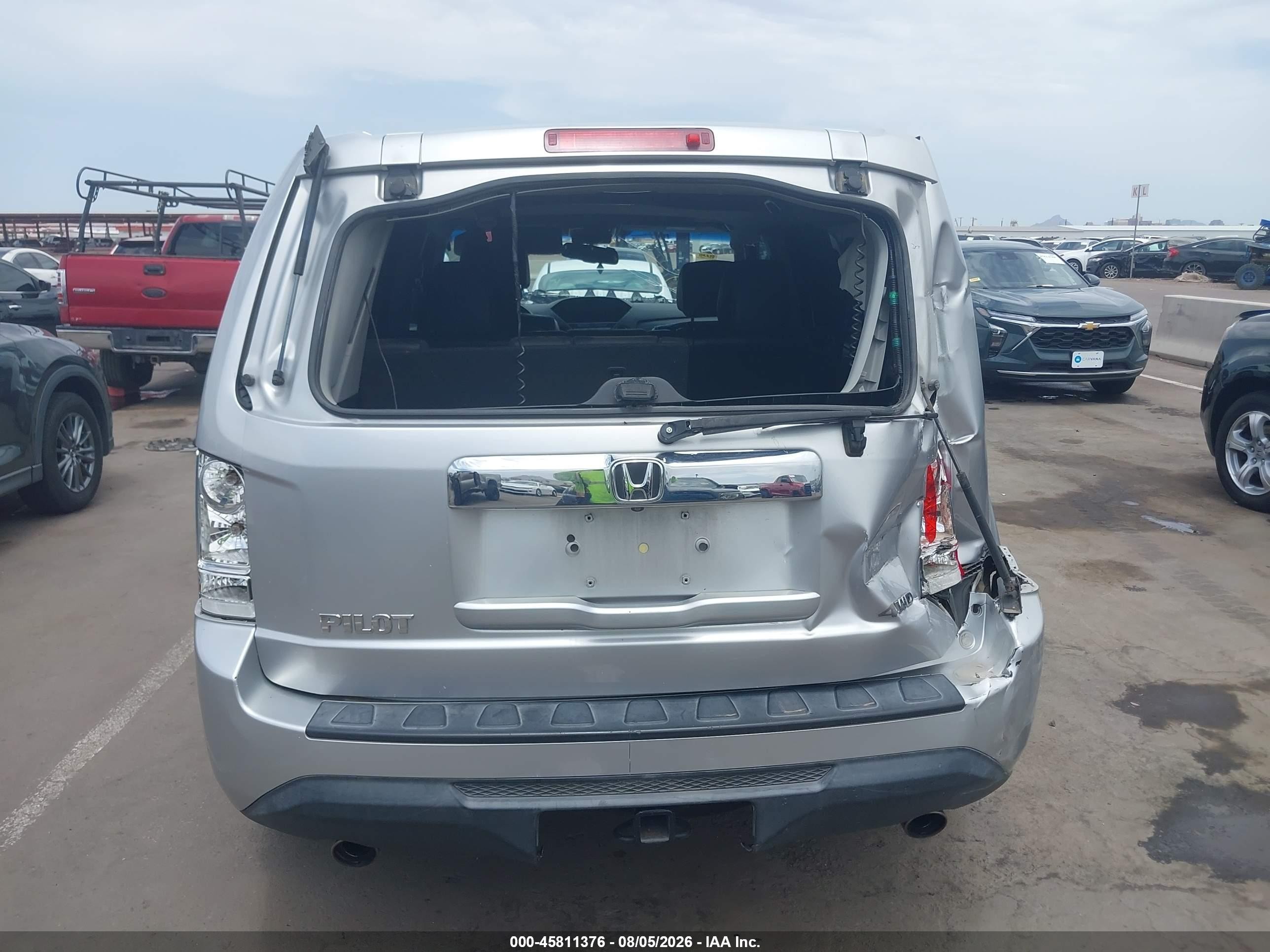 2014 Honda Pilot Ex-l Silver vin: 5FNYF4H55EB024148