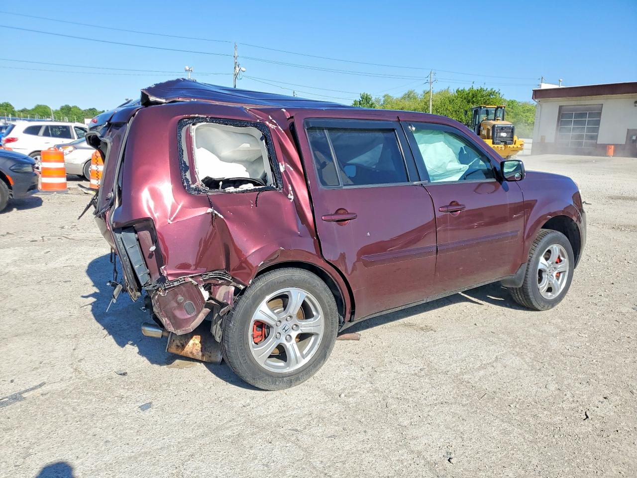 2014 Honda Pilot Exl Темно-бордовый vin: 5FNYF4H55EB040513