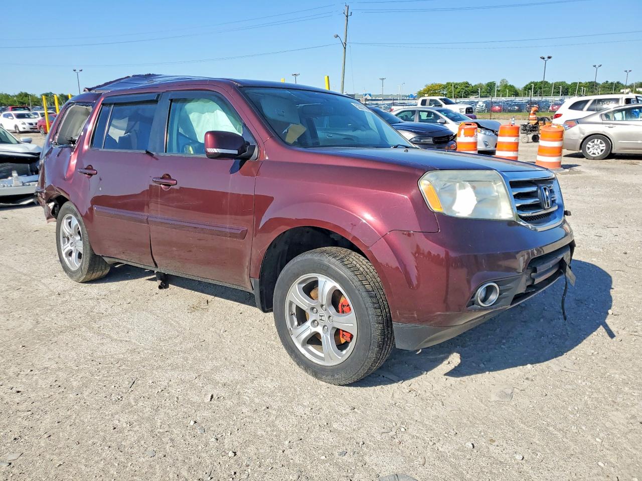 2014 Honda Pilot Exl Темно-бордовый vin: 5FNYF4H55EB040513