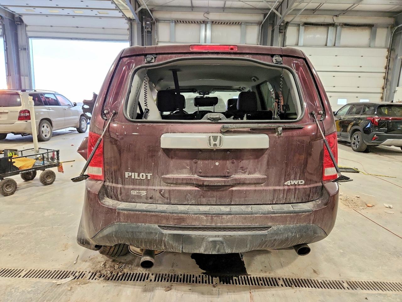 2015 Honda Pilot Exl Maroon vin: 5FNYF4H55FB025981