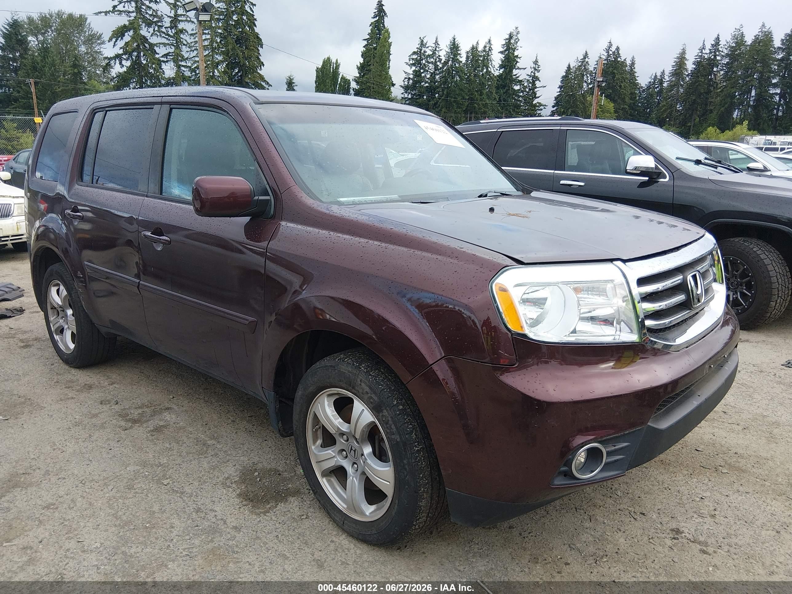 2015 Honda Pilot Ex-l Brown vin: 5FNYF4H55FB033031