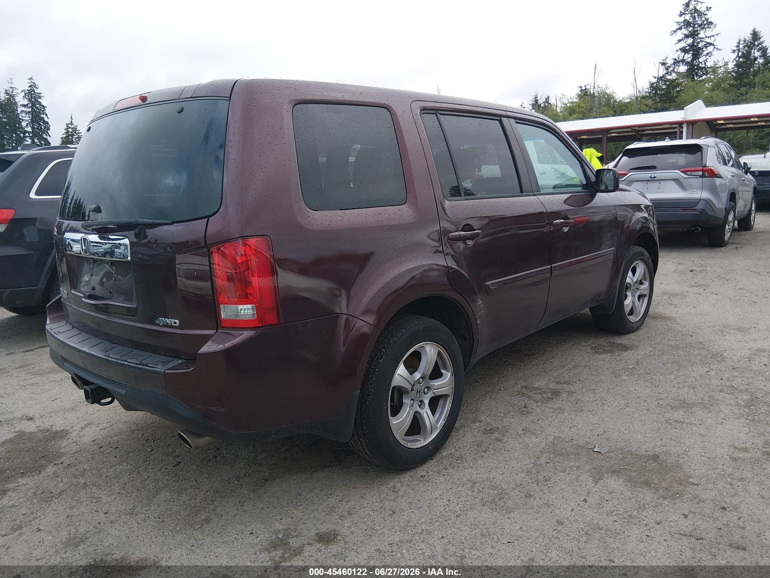 2015 Honda Pilot Ex-l Brown vin: 5FNYF4H55FB033031