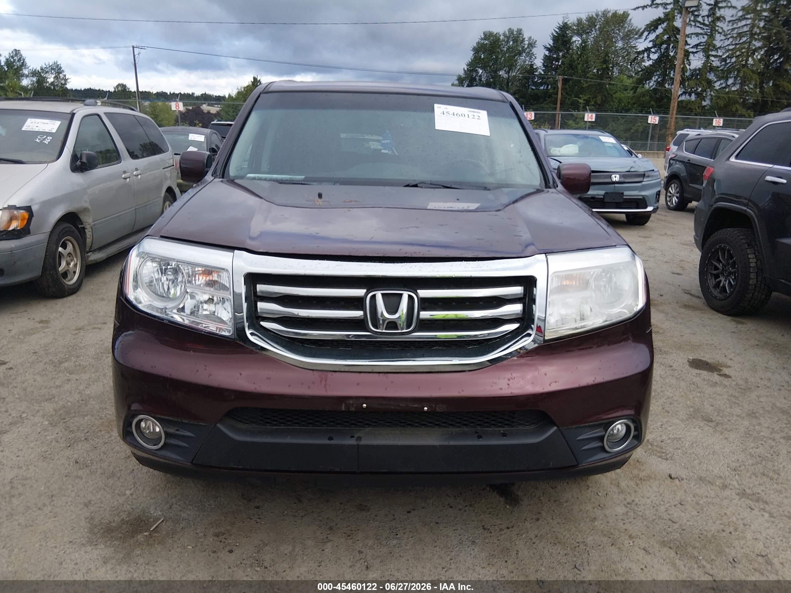 2015 Honda Pilot Ex-l Brown vin: 5FNYF4H55FB033031