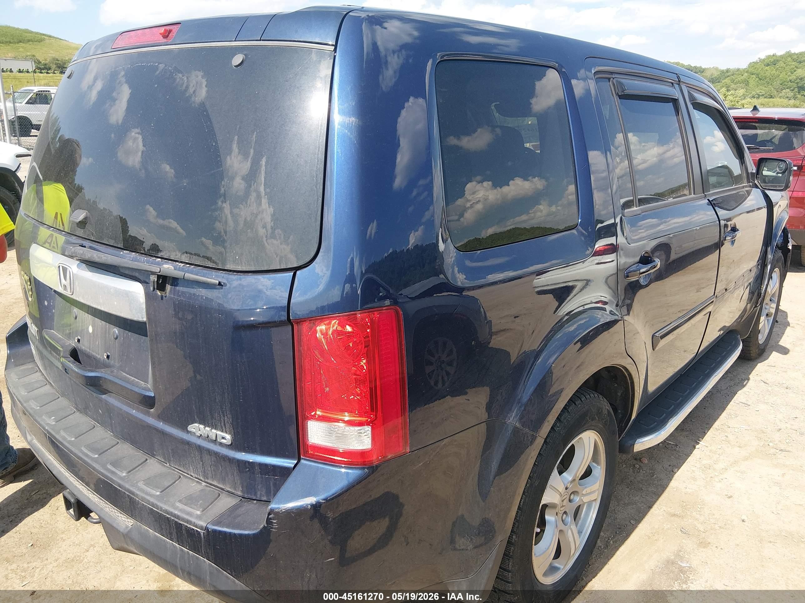 2015 Honda Pilot Ex-l Dark Blue vin: 5FNYF4H55FB061539