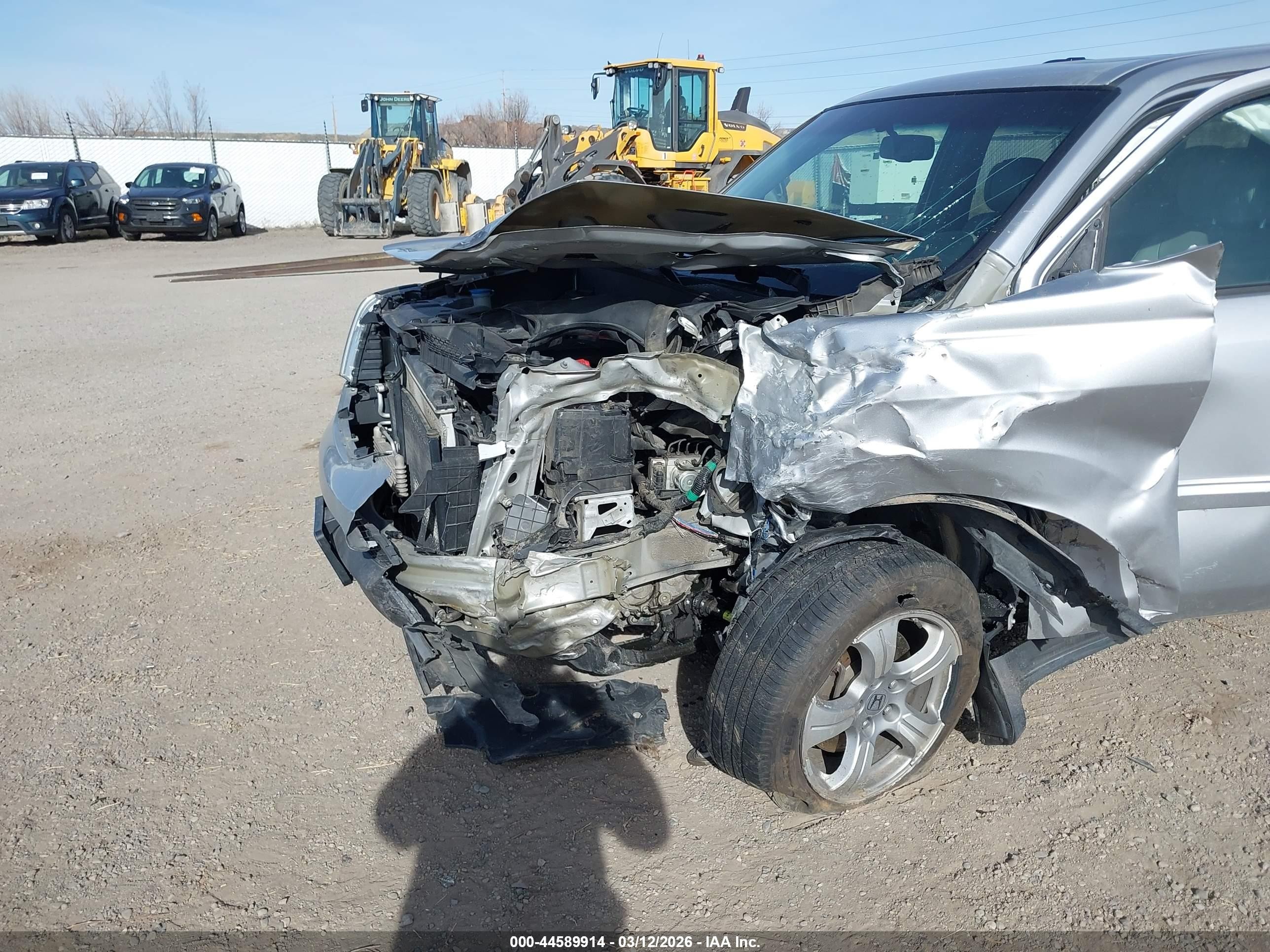 2015 Honda Pilot Ex-l Silver vin: 5FNYF4H55FB067230