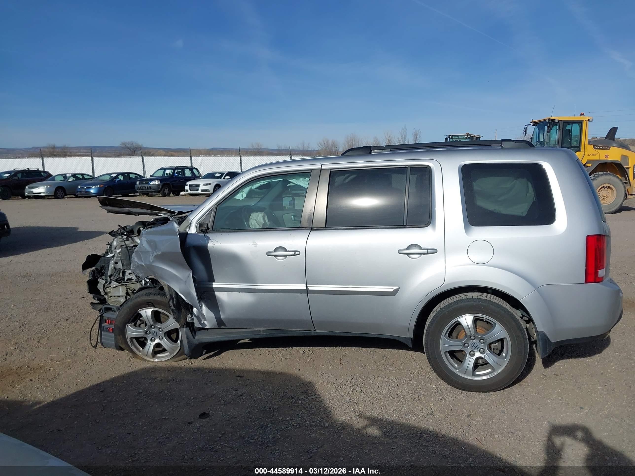 2015 Honda Pilot Ex-l Silver vin: 5FNYF4H55FB067230