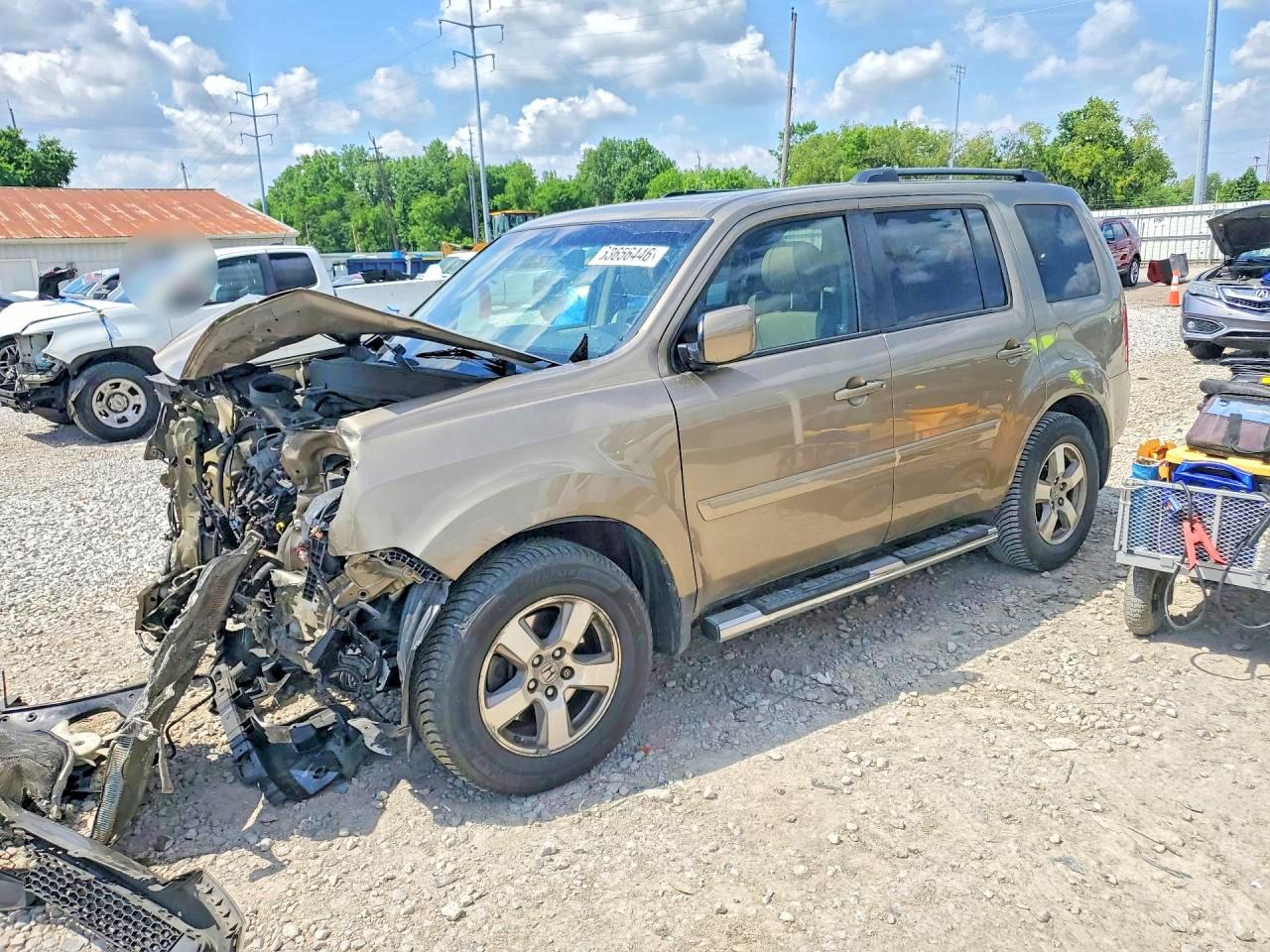 2011 Honda Pilot Exl Beige vin: 5FNYF4H56BB003451