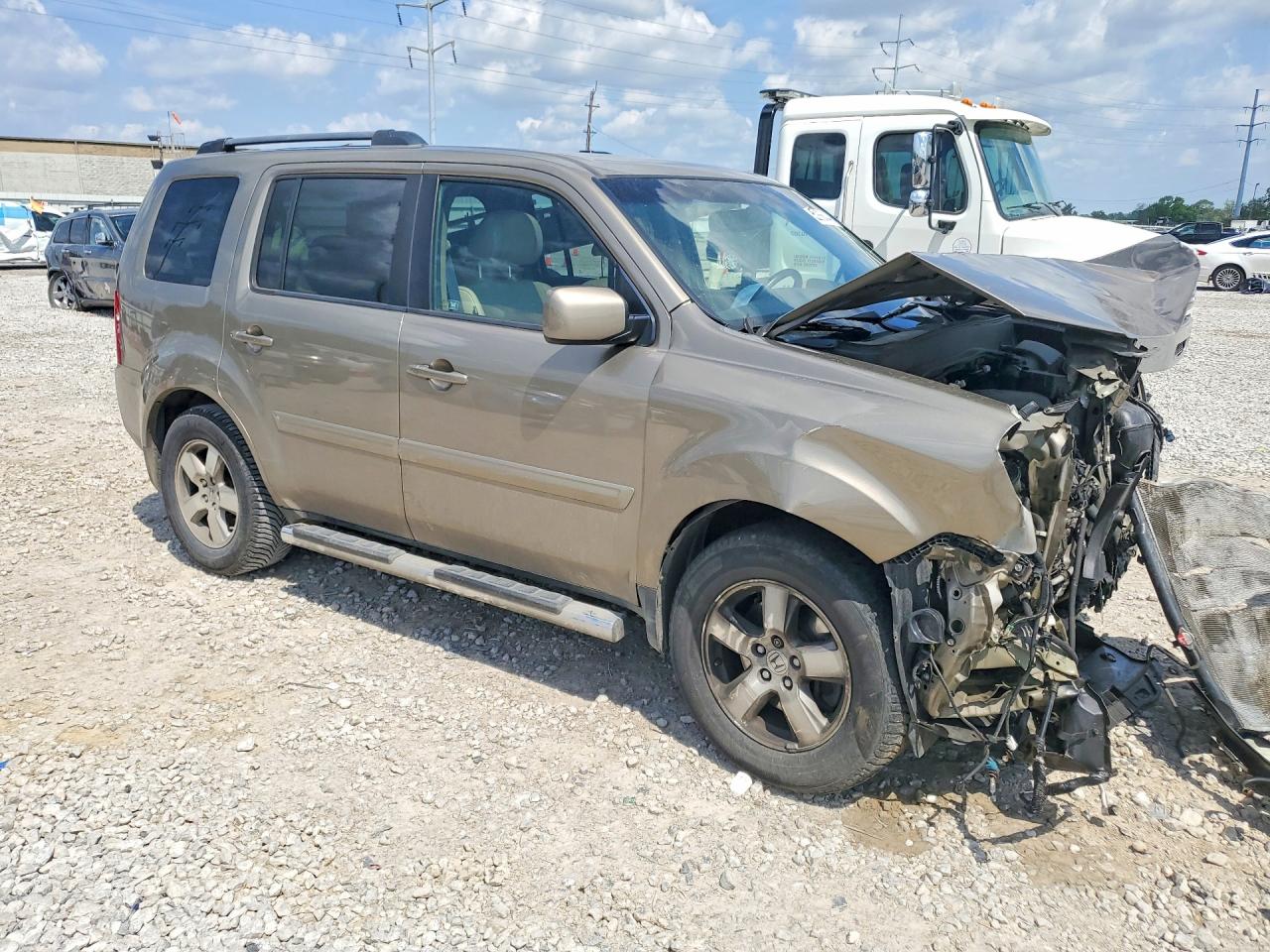 2011 Honda Pilot Exl Beige vin: 5FNYF4H56BB003451