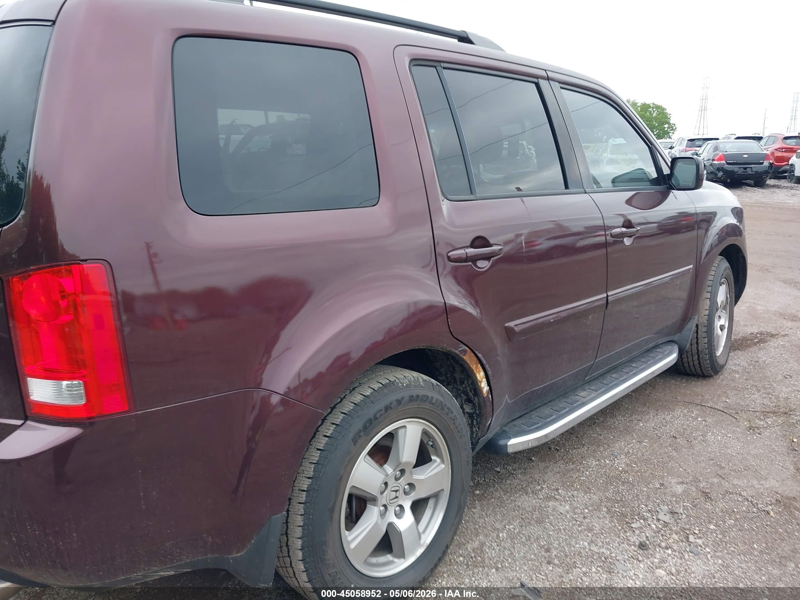 2011 Honda Pilot Ex-l Фиолетовый vin: 5FNYF4H56BB011775