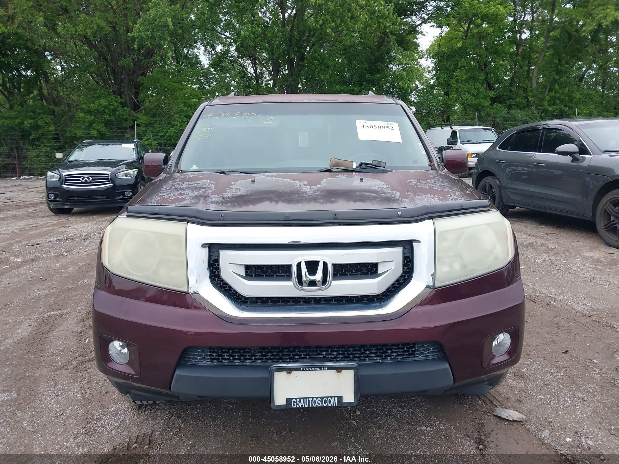2011 Honda Pilot Ex-l Фиолетовый vin: 5FNYF4H56BB011775