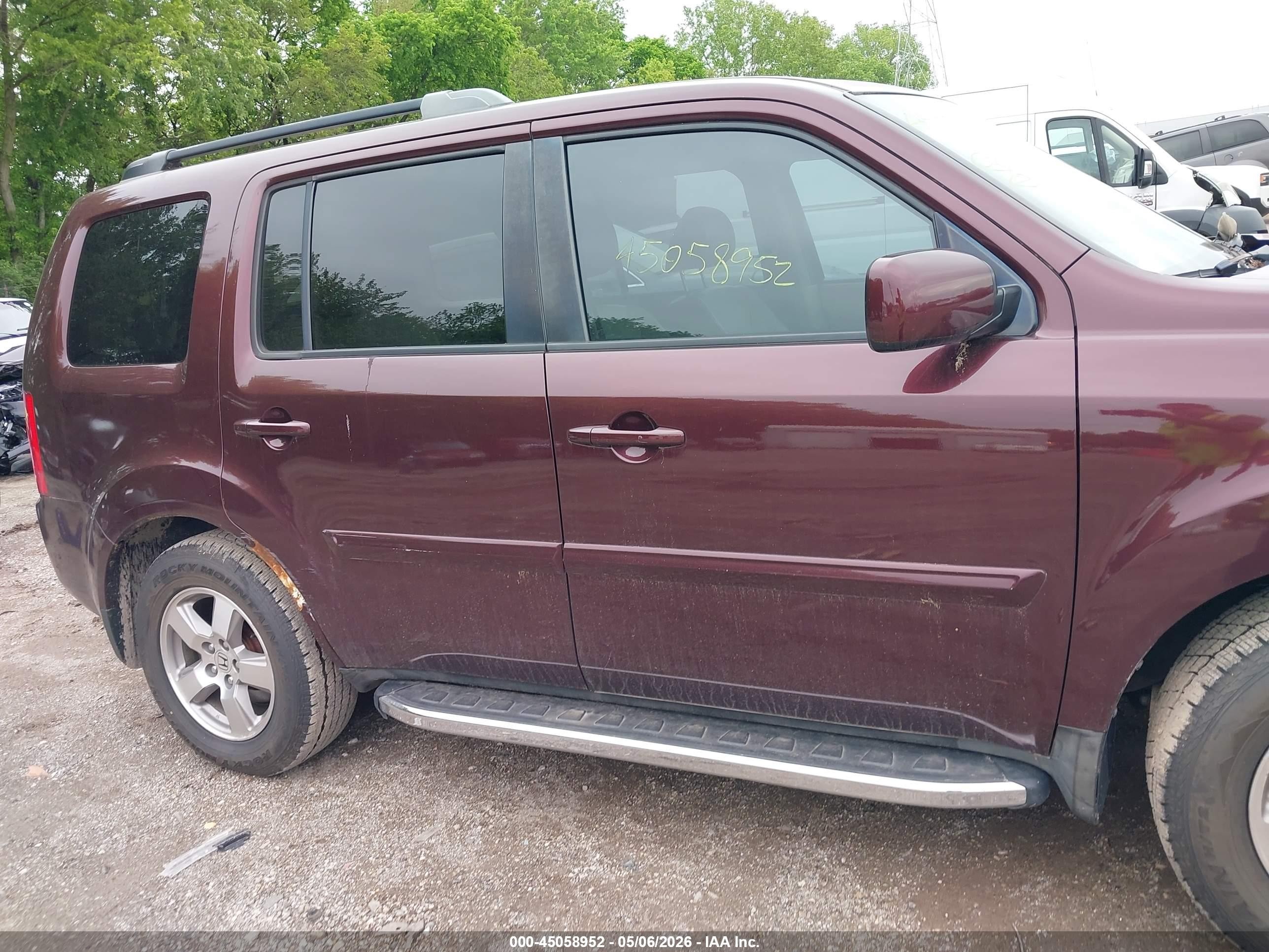 2011 Honda Pilot Ex-l Фиолетовый vin: 5FNYF4H56BB011775