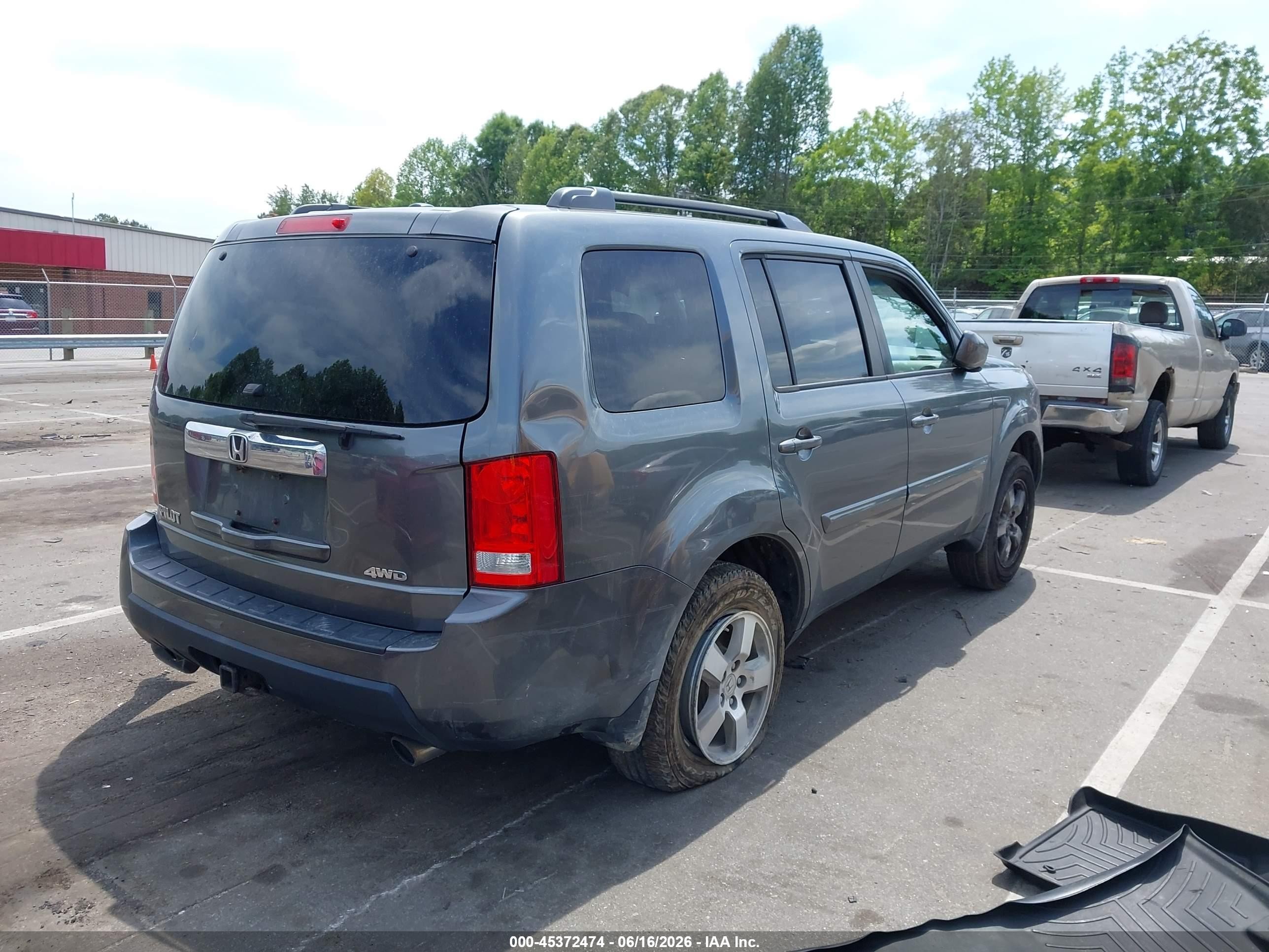2011 Honda Pilot Ex-l Gray vin: 5FNYF4H56BB032786