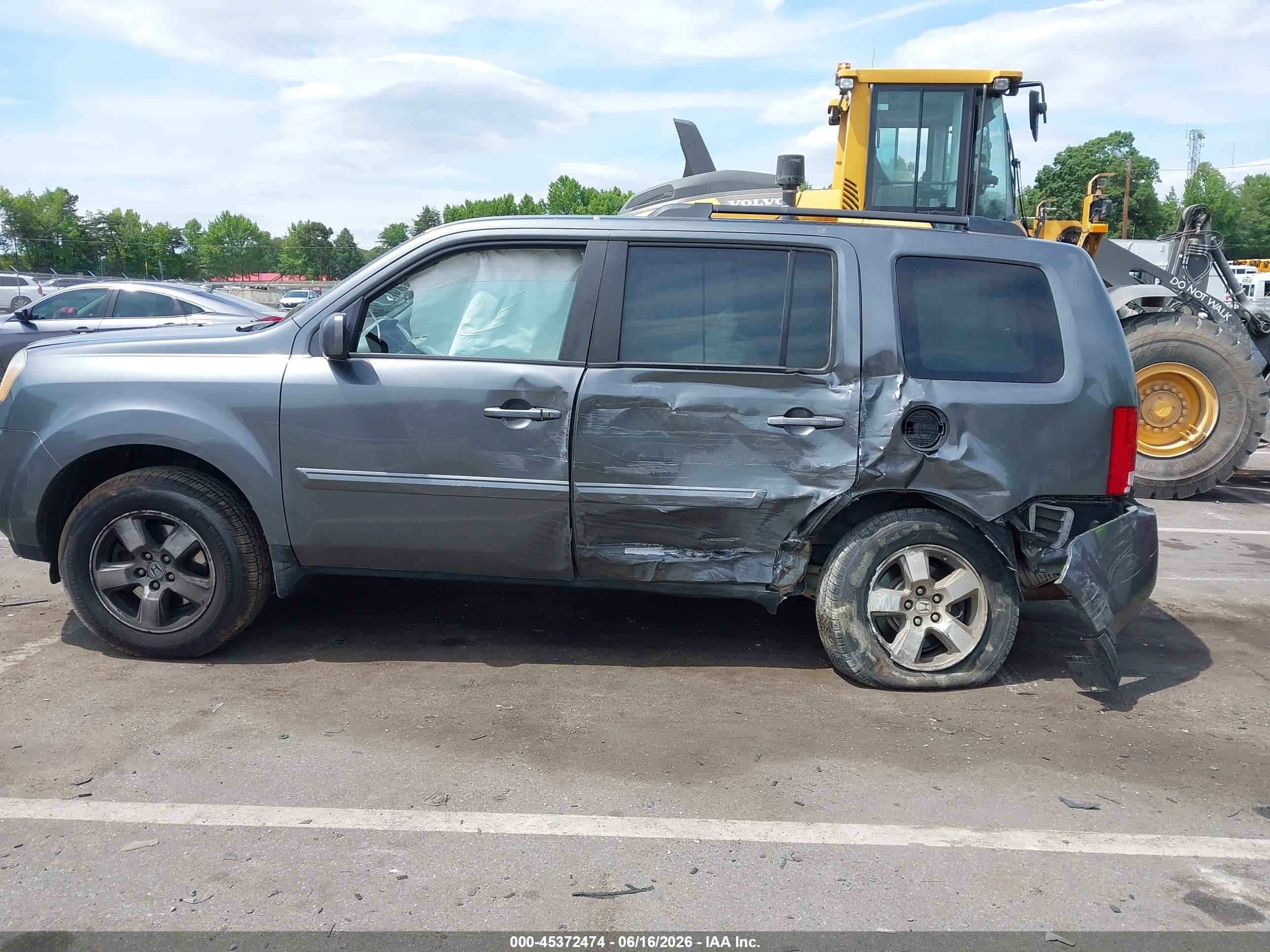 2011 Honda Pilot Ex-l Gray vin: 5FNYF4H56BB032786