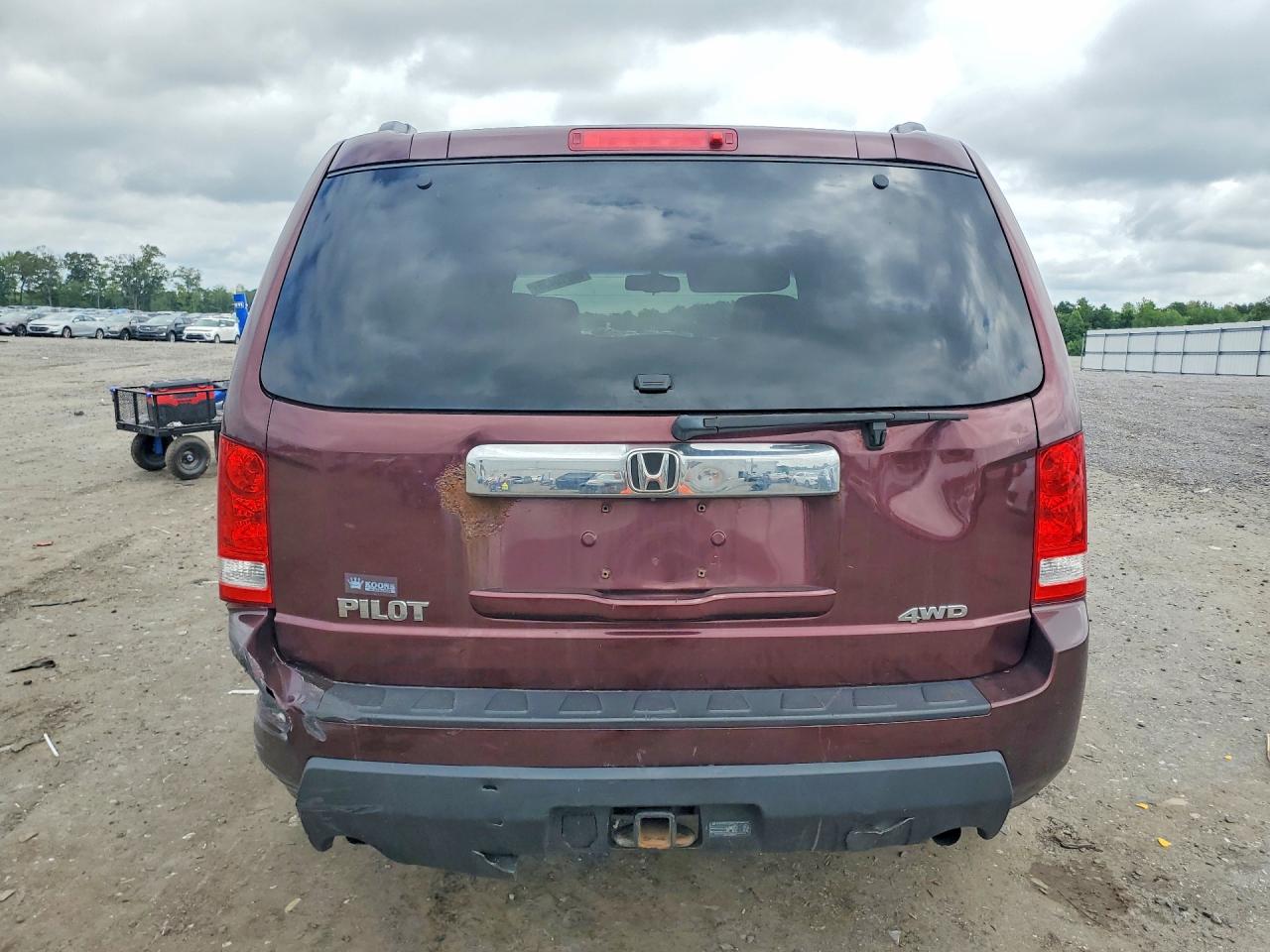 2011 Honda Pilot Exl Burgundy vin: 5FNYF4H56BB038815