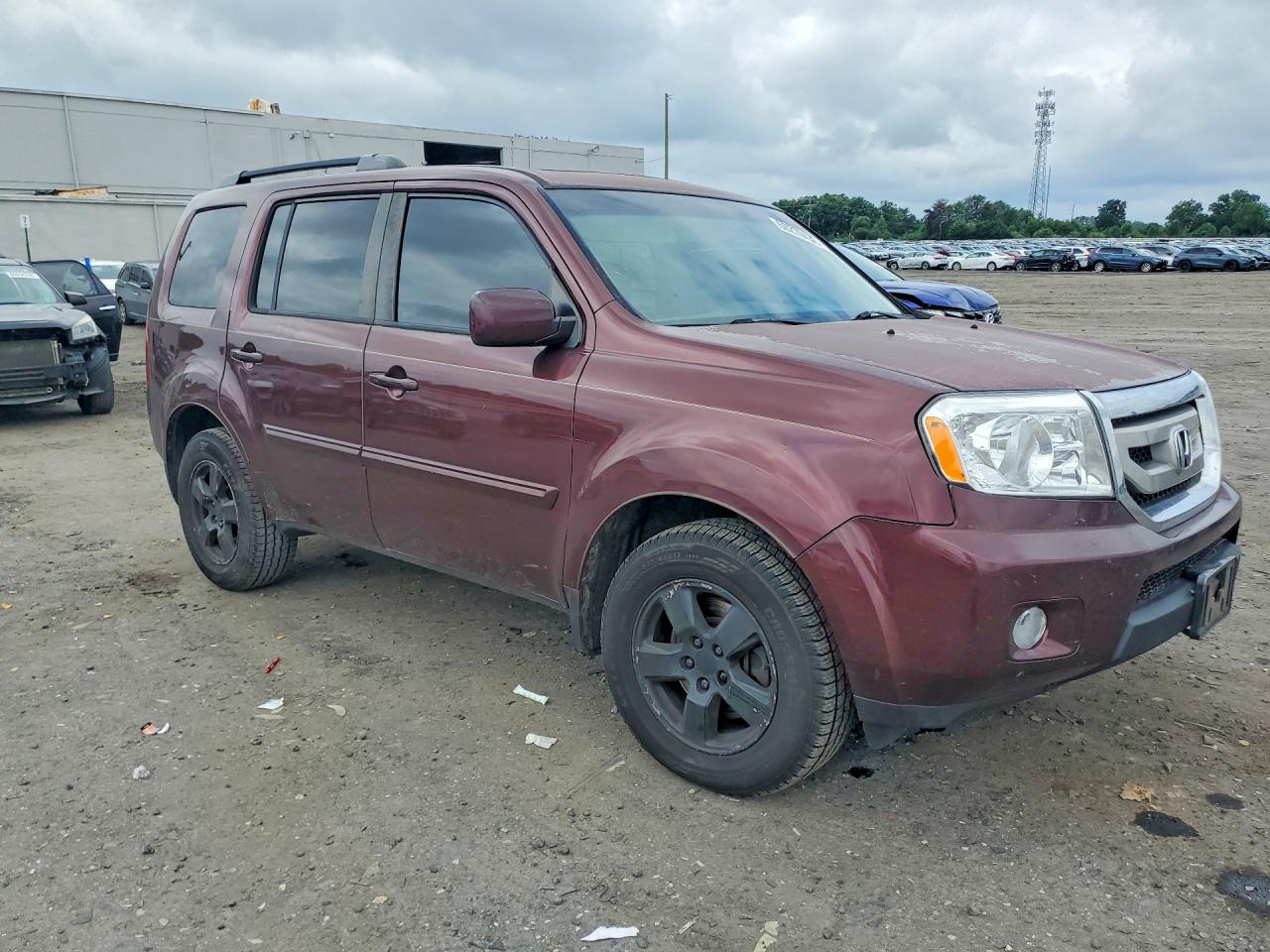 2011 Honda Pilot Exl Burgundy vin: 5FNYF4H56BB038815
