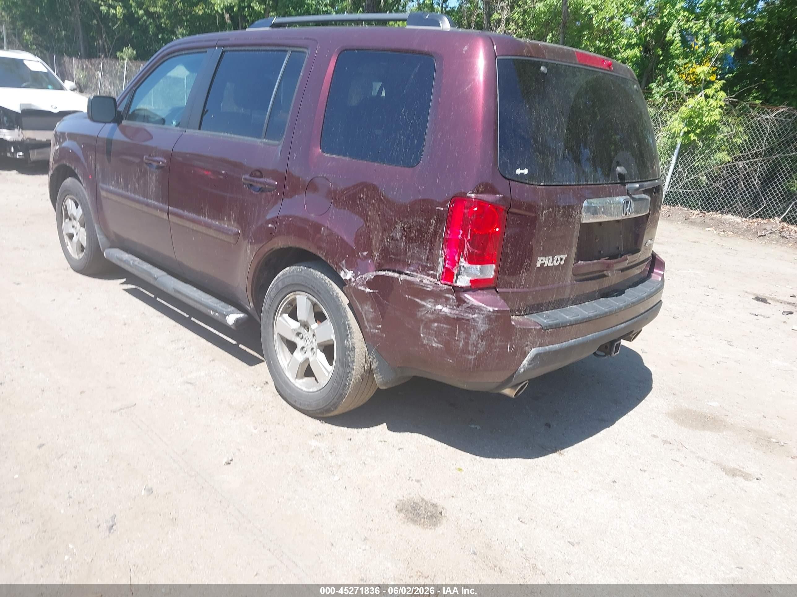2011 Honda Pilot Ex-l Purple vin: 5FNYF4H56BB047403