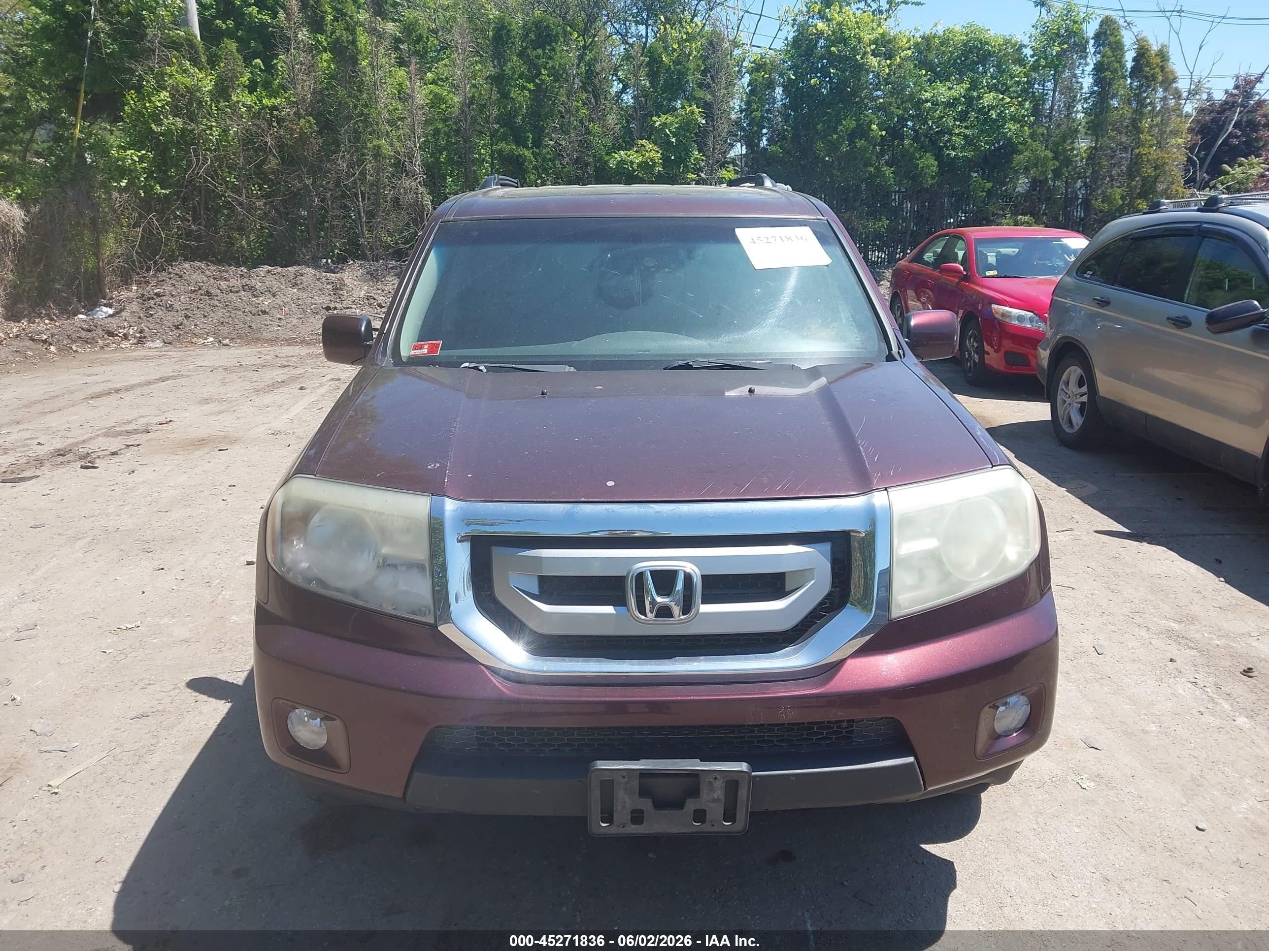 2011 Honda Pilot Ex-l Purple vin: 5FNYF4H56BB047403