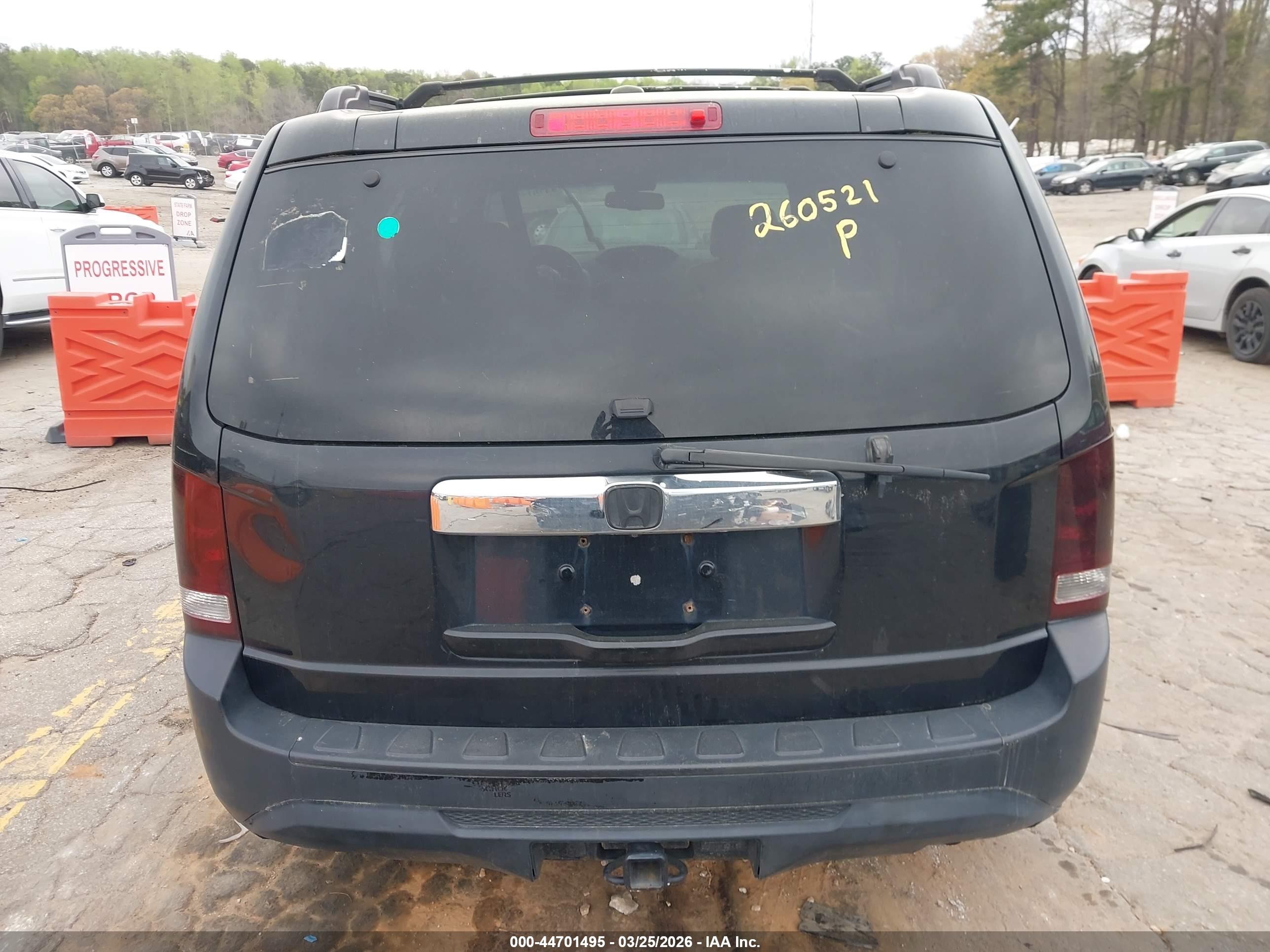 2012 Honda Pilot Ex-l Black vin: 5FNYF4H56CB009560